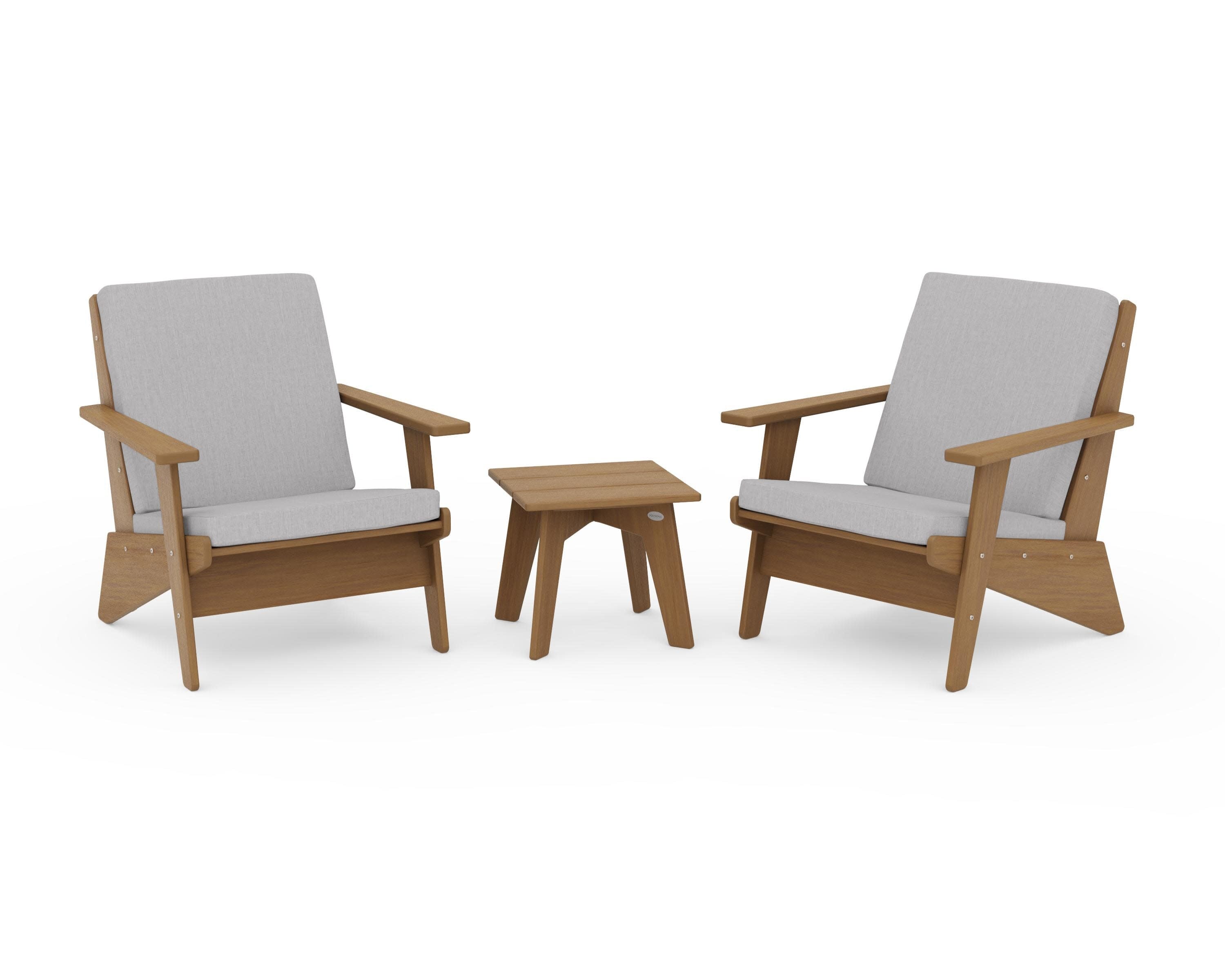Riviera Modern Lounge 3-Piece Set in Natural / Granite
