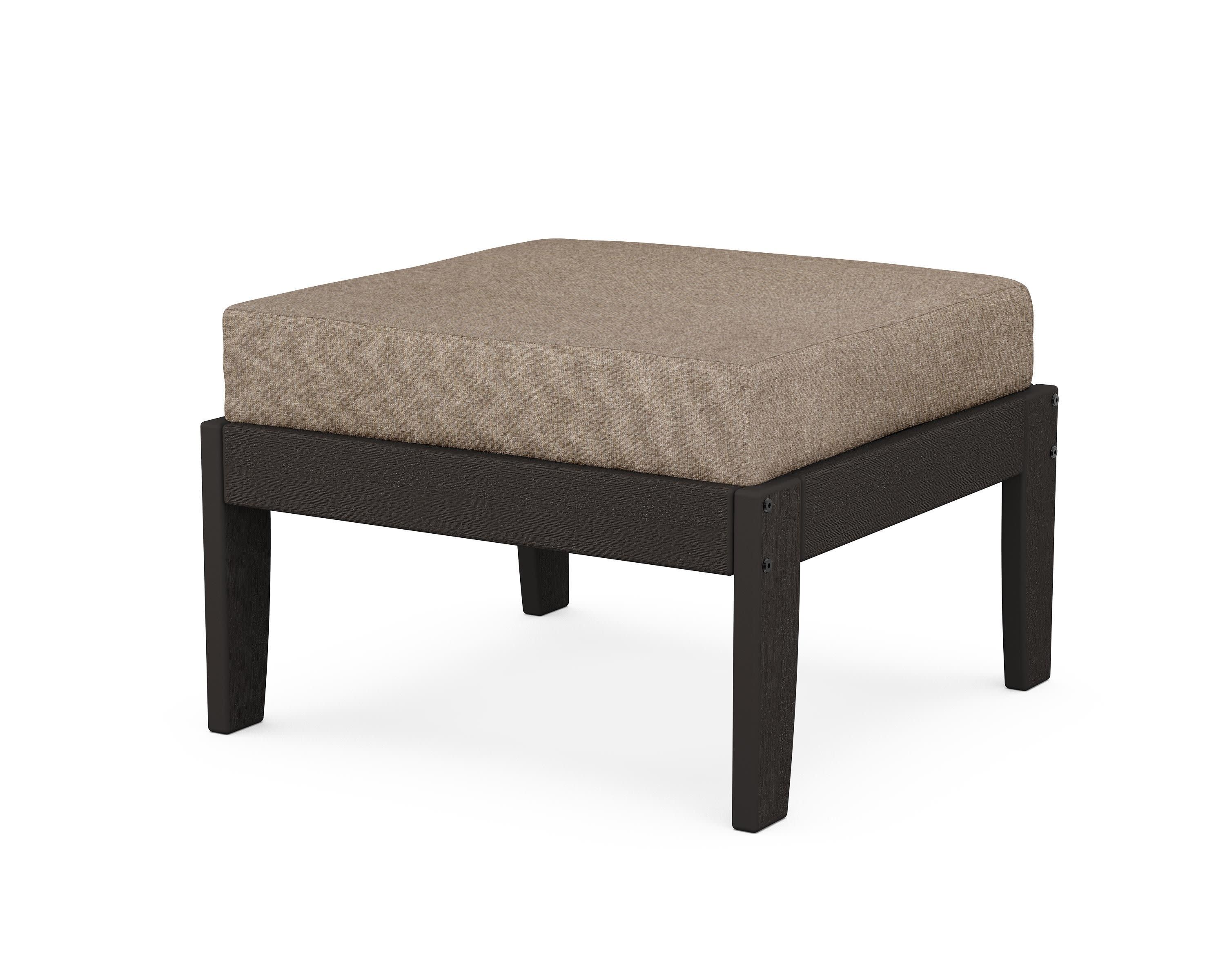Modular Ottoman - Classic in Vintage Coffee / Spiced Burlap