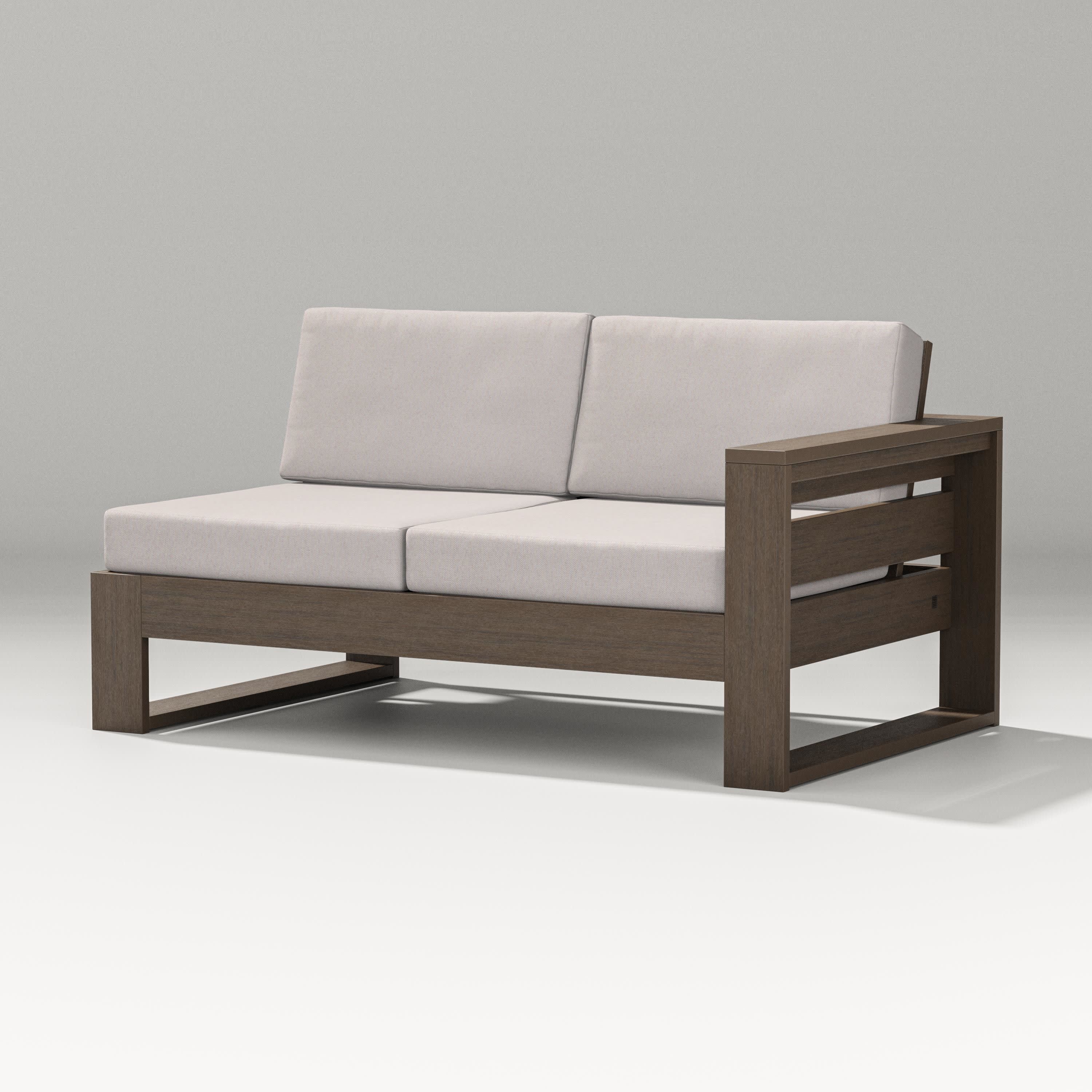 Latitude Modular Right Arm Loveseat in Kona / Dune Burlap