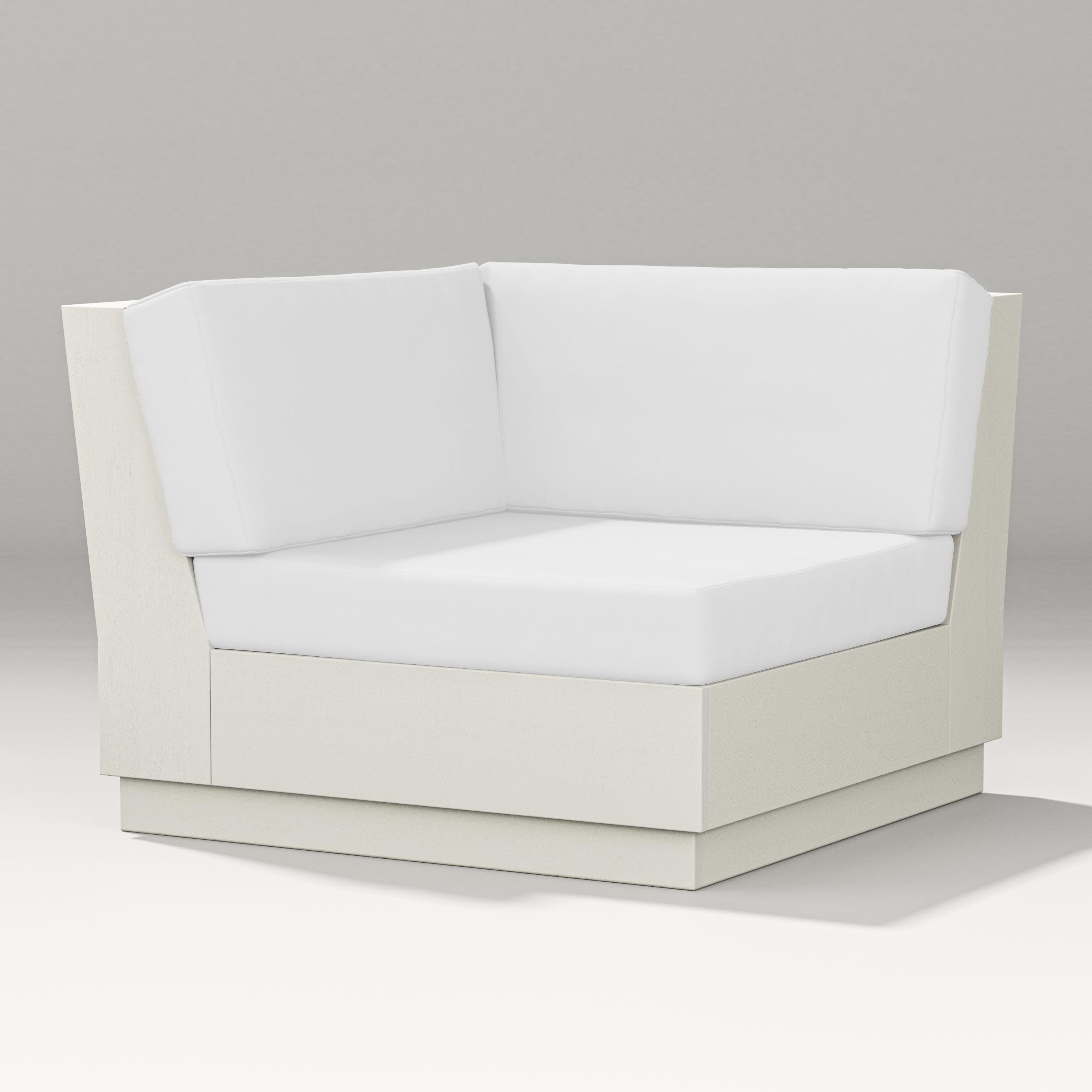 Elevate Modular Corner Chair in Vintage White / Natural