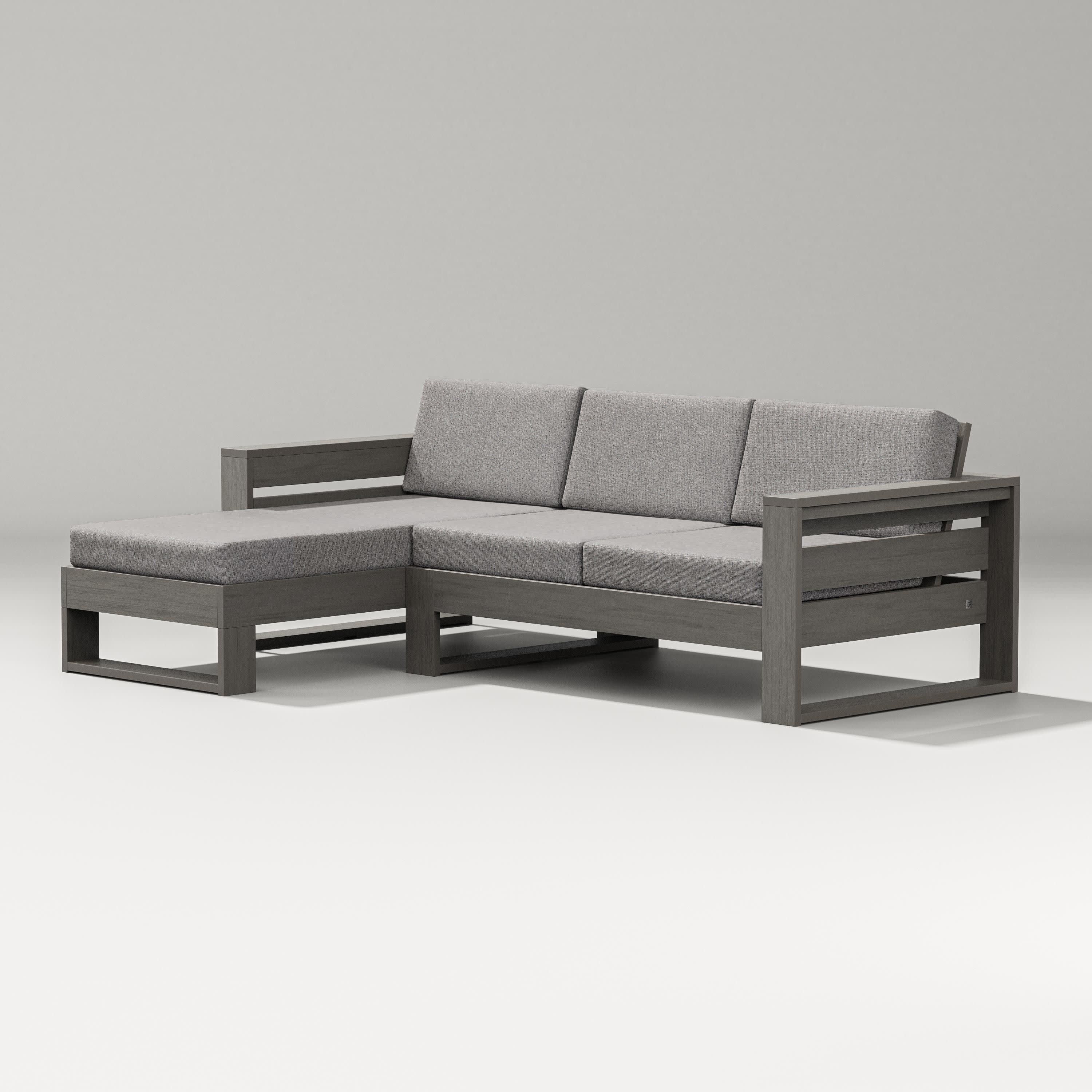 Latitude Left Chaise Sectional in Driftwood / Grey Mist