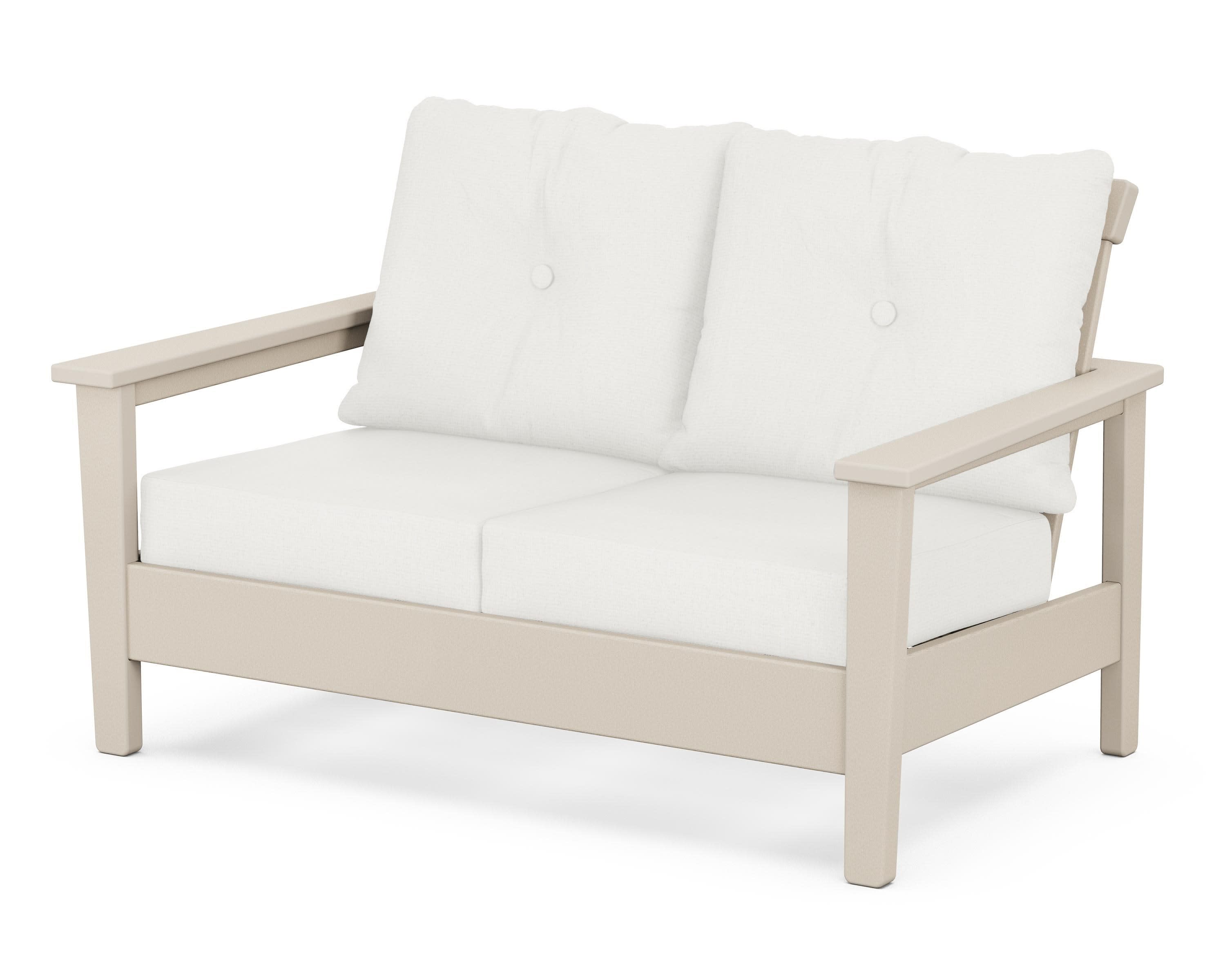 Prescott Deep Seating Loveseat in Sand / Natural Linen