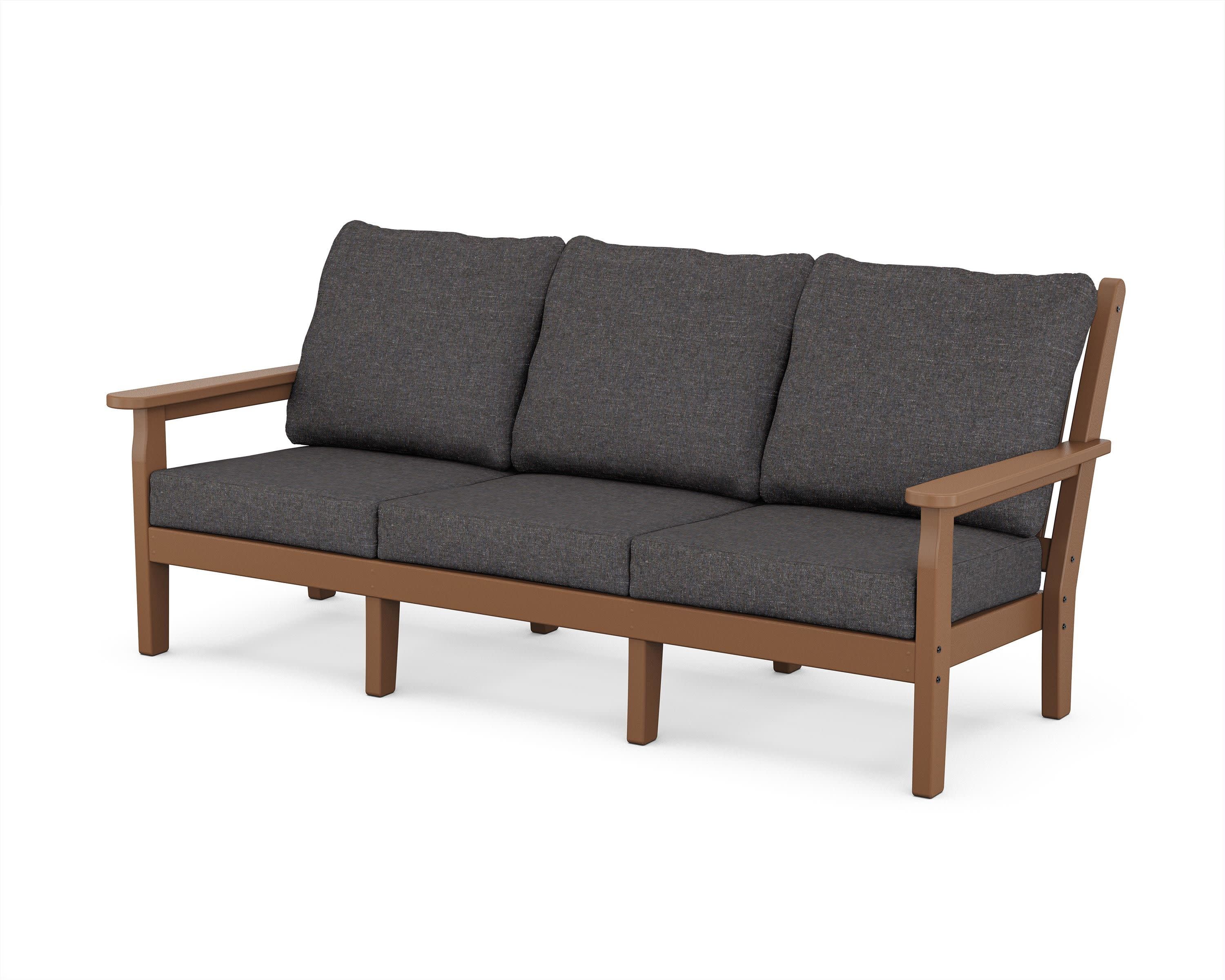 Chippendale Deep Seating Sofa in Teak / Ash Charcoal