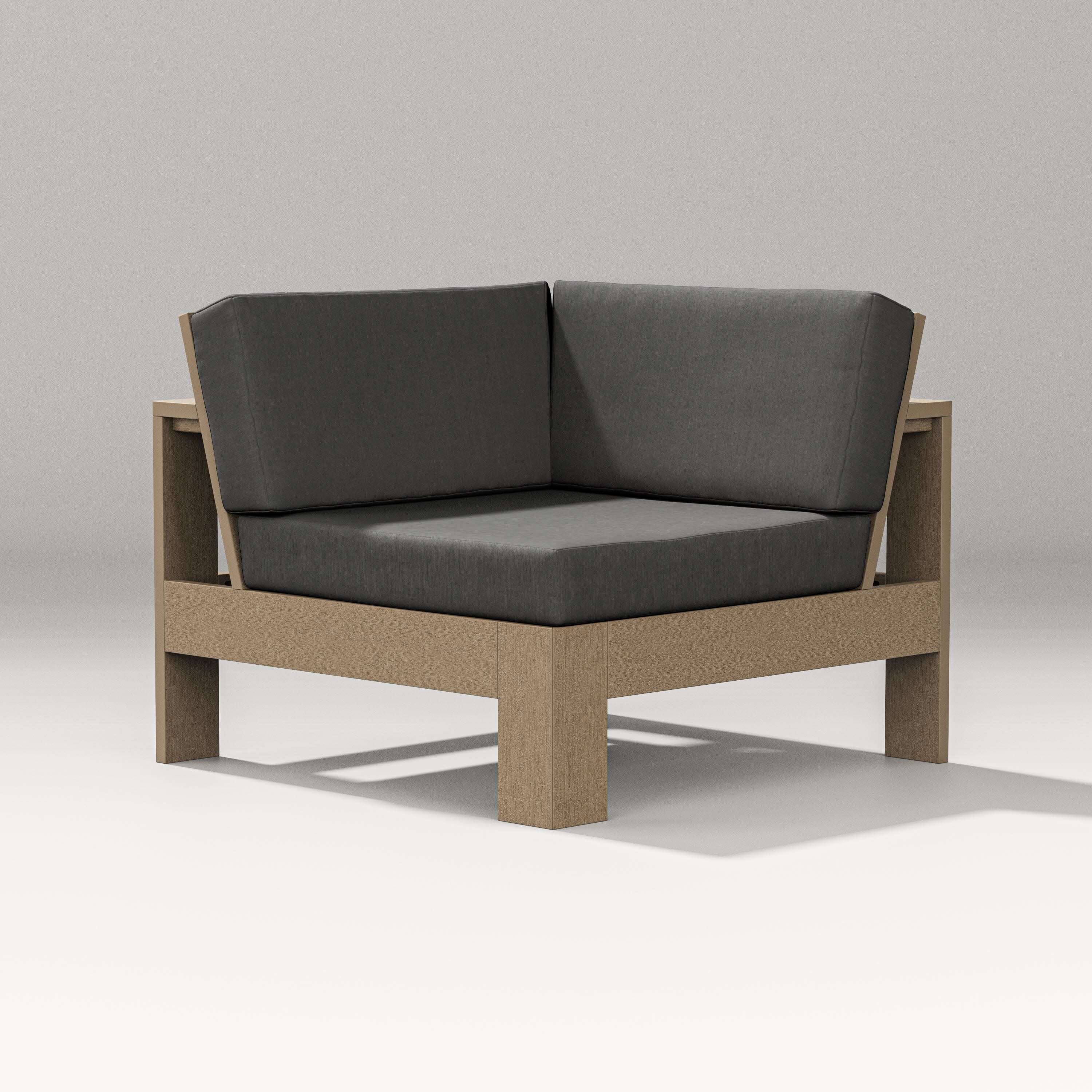 Latitude Modular Corner Chair in Vintage Sahara / Spectrum Carbon
