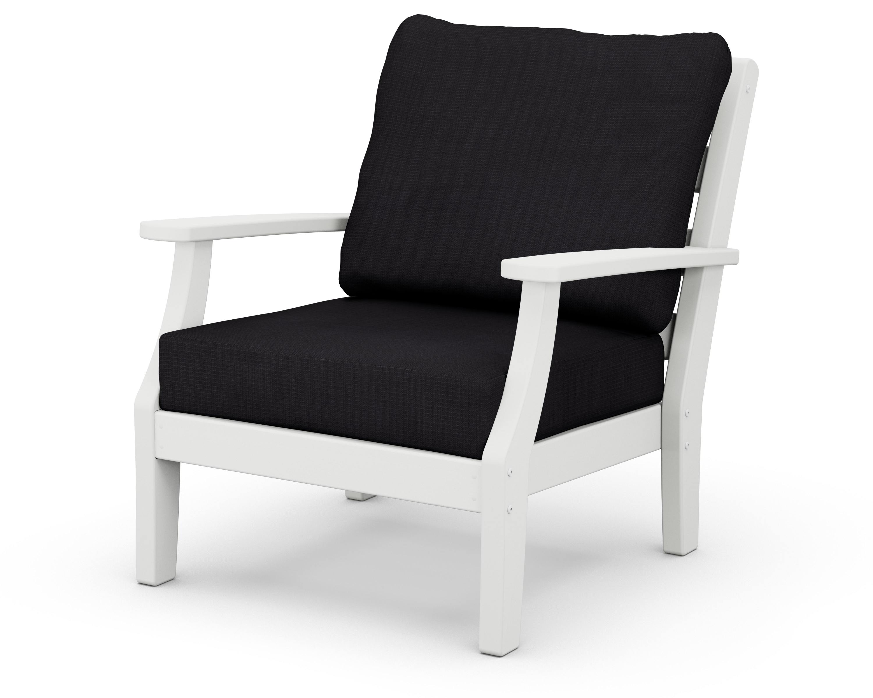 Chesapeake Deep Seating Chair in White / Midnight Linen