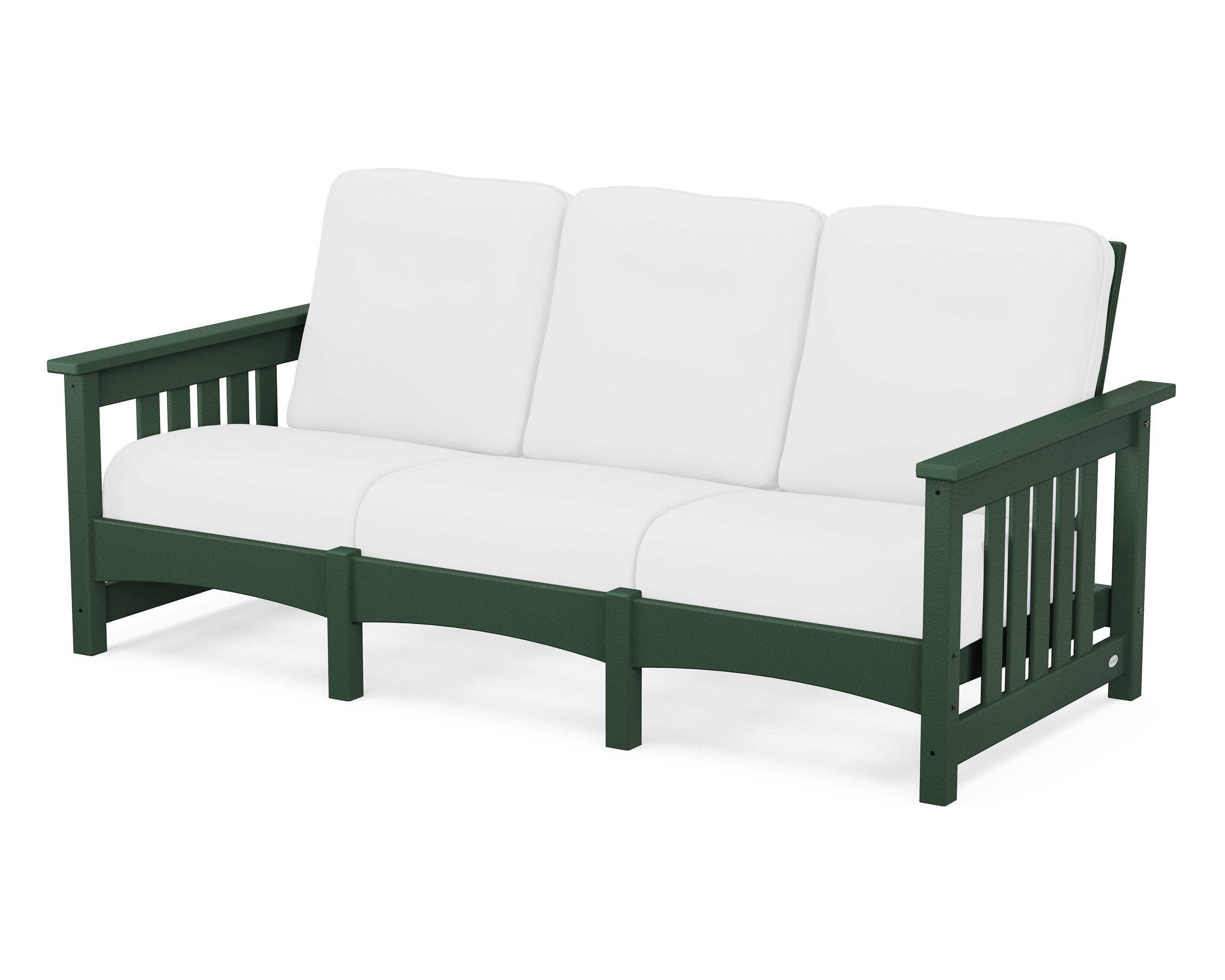 Club Mission Sofa in Green / Natural