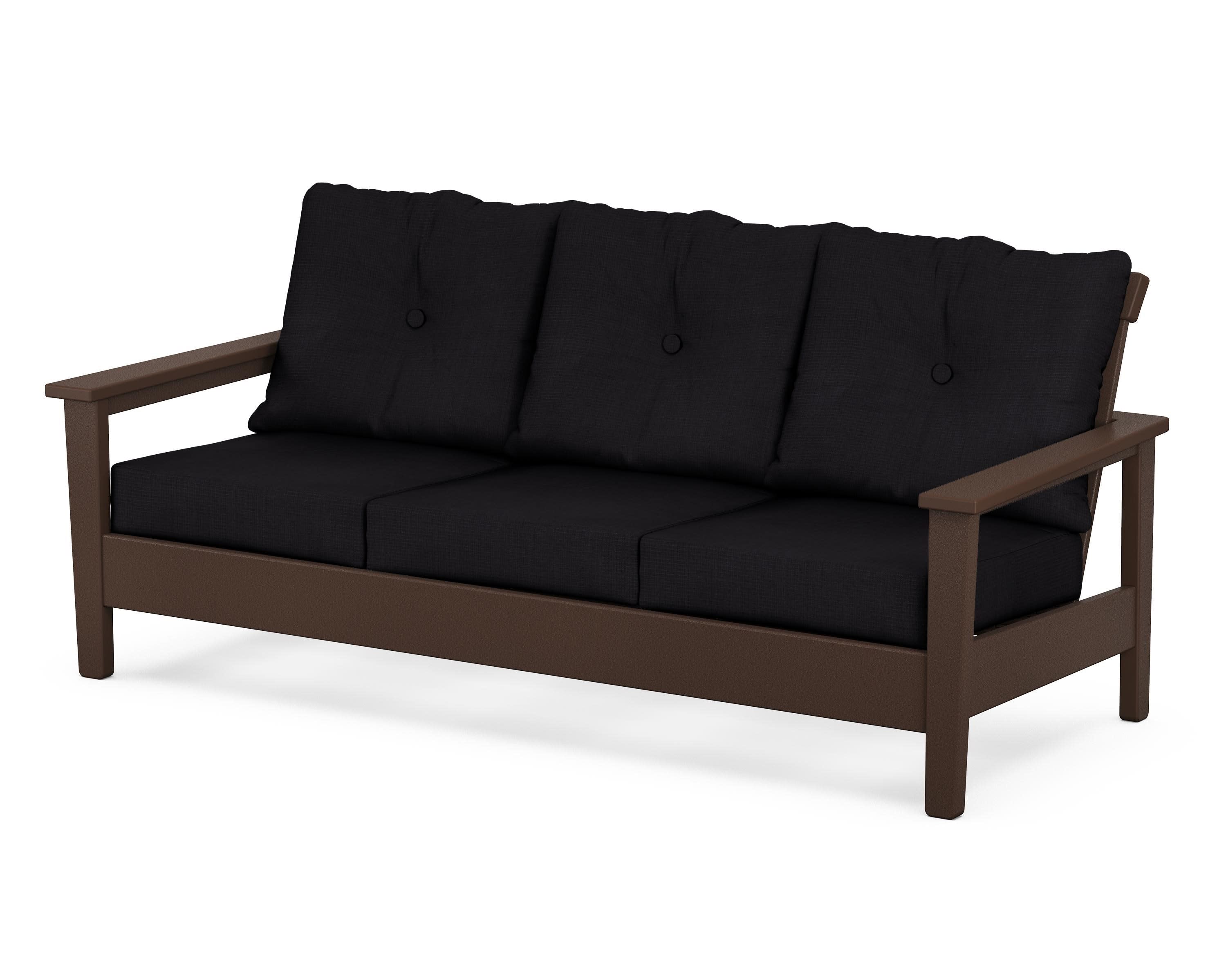 Prescott Deep Seating Sofa in Mahogany / Midnight Linen