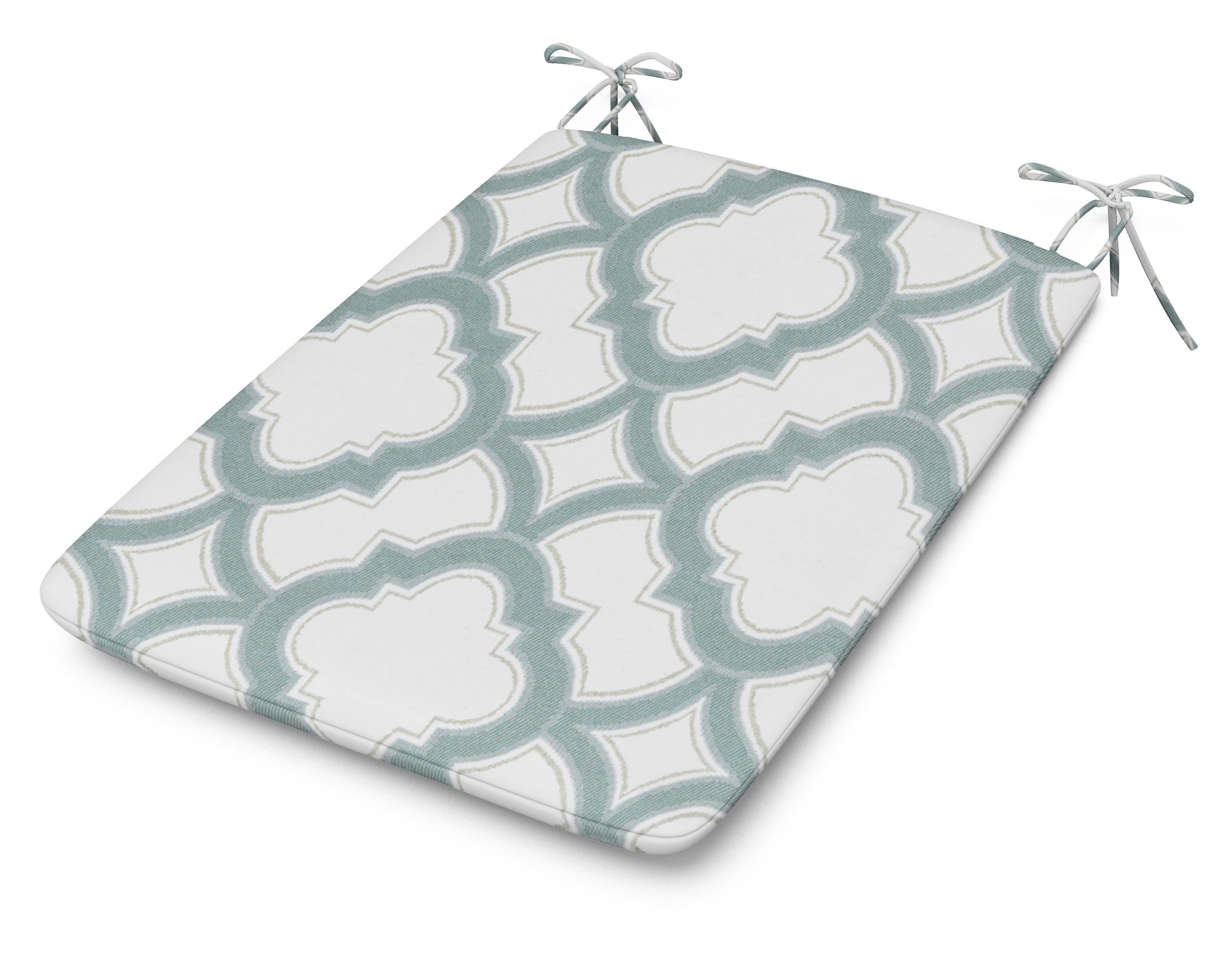 1100 Plaza Seat Pad in Trellis Glacier Spa