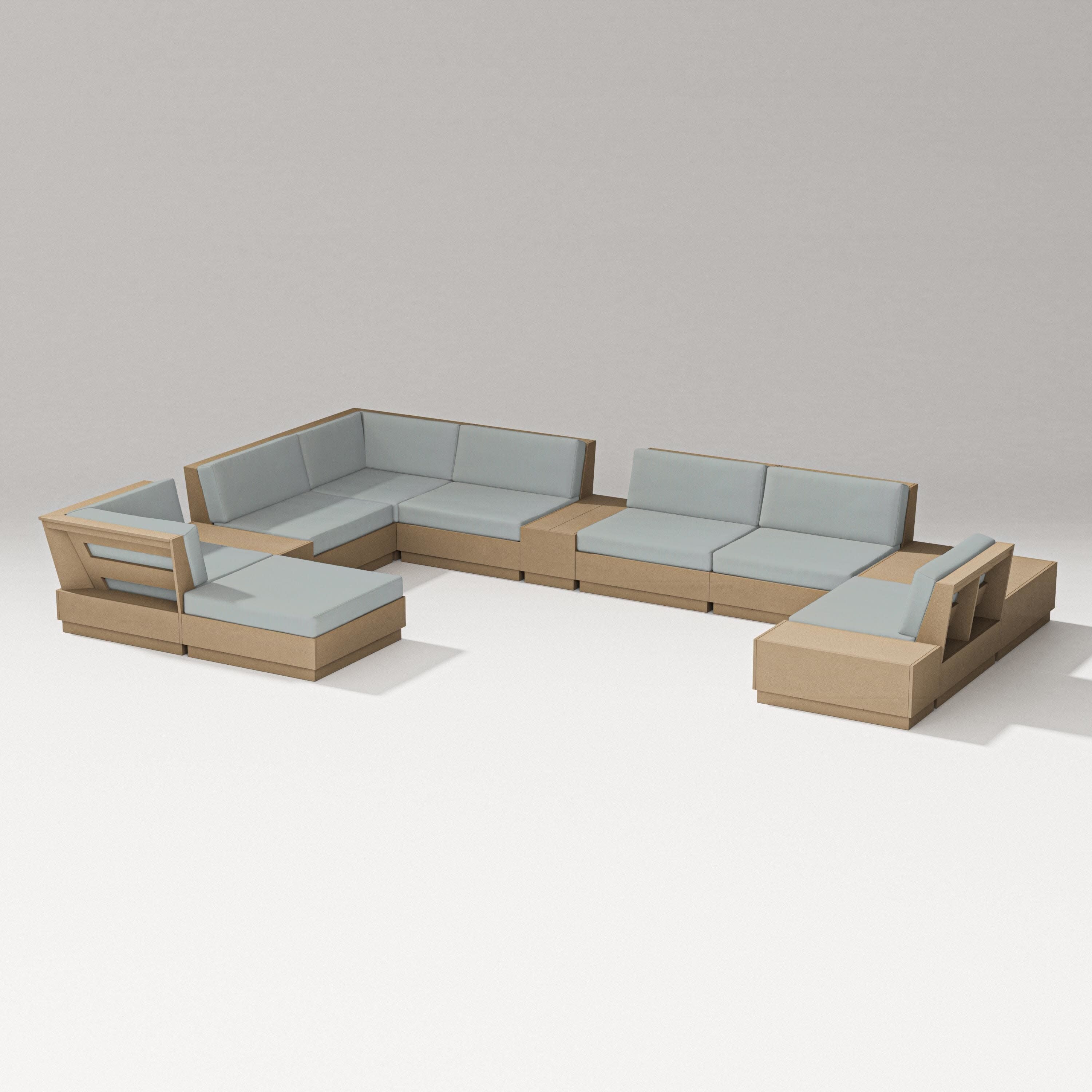 Elevate 12-Piece Conversation Sectional Set in Vintage Sahara / Spa