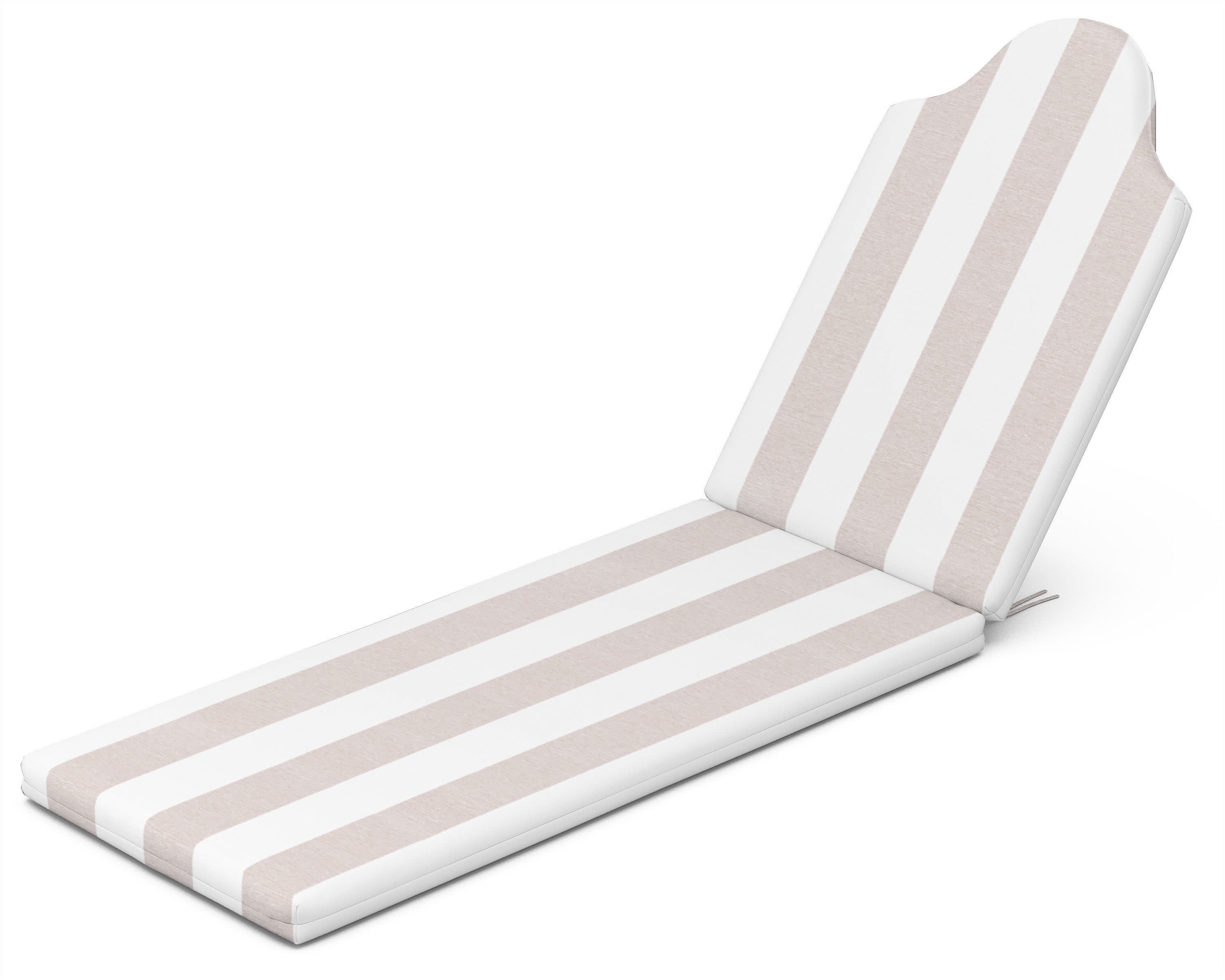 Chaise Cushion in Cabana Stripe Dune Burlap