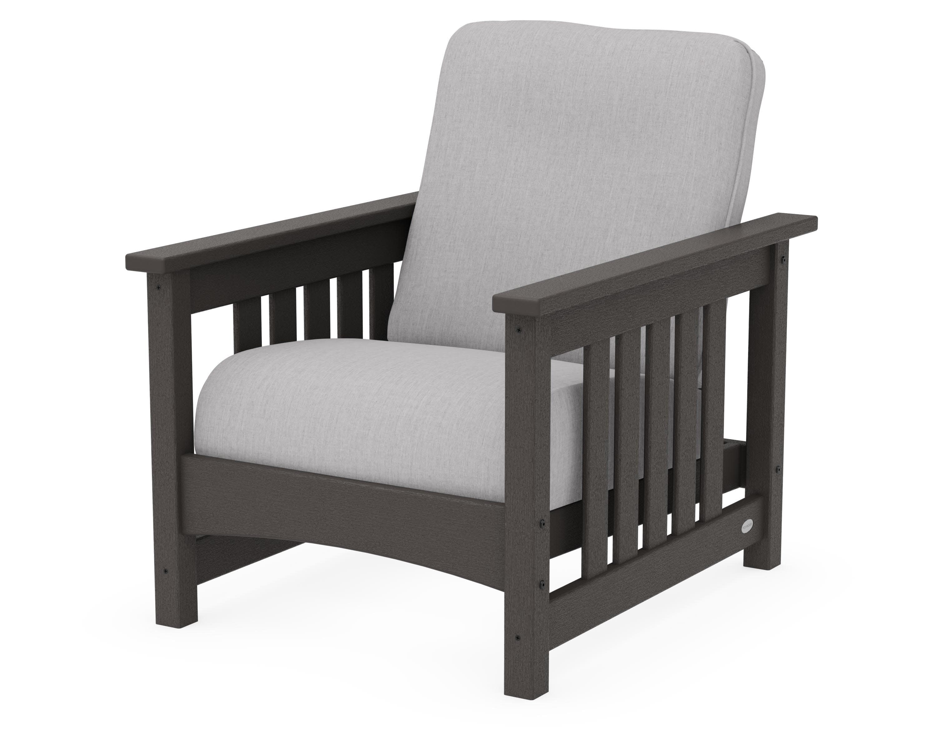 Club Mission Chair in Vintage Coffee / Granite