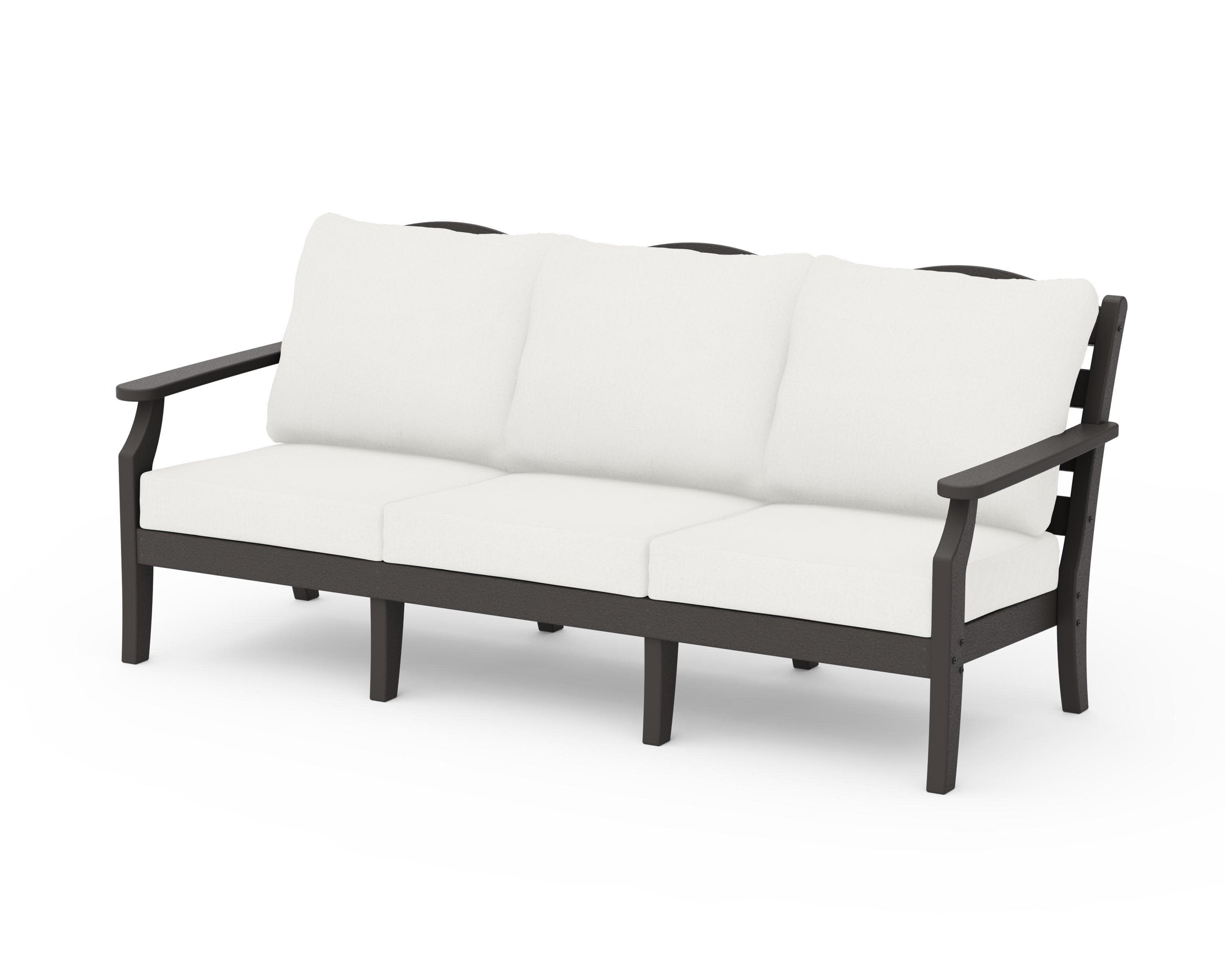 Savannah Deep Seating Sofa in Vintage Coffee / Natural Linen