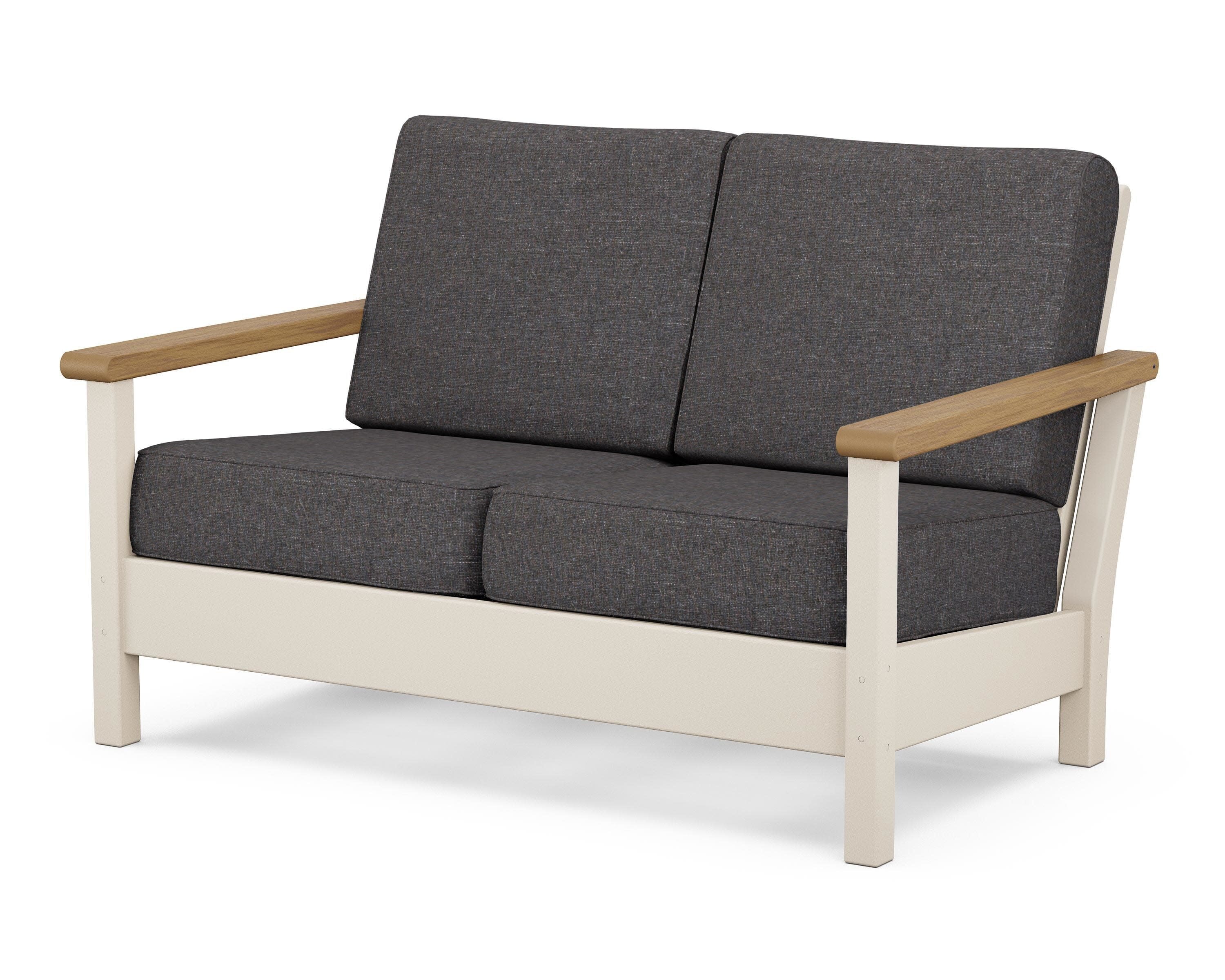 Harbour Deep Seating Loveseat in Sand / Natural / Ash Charcoal