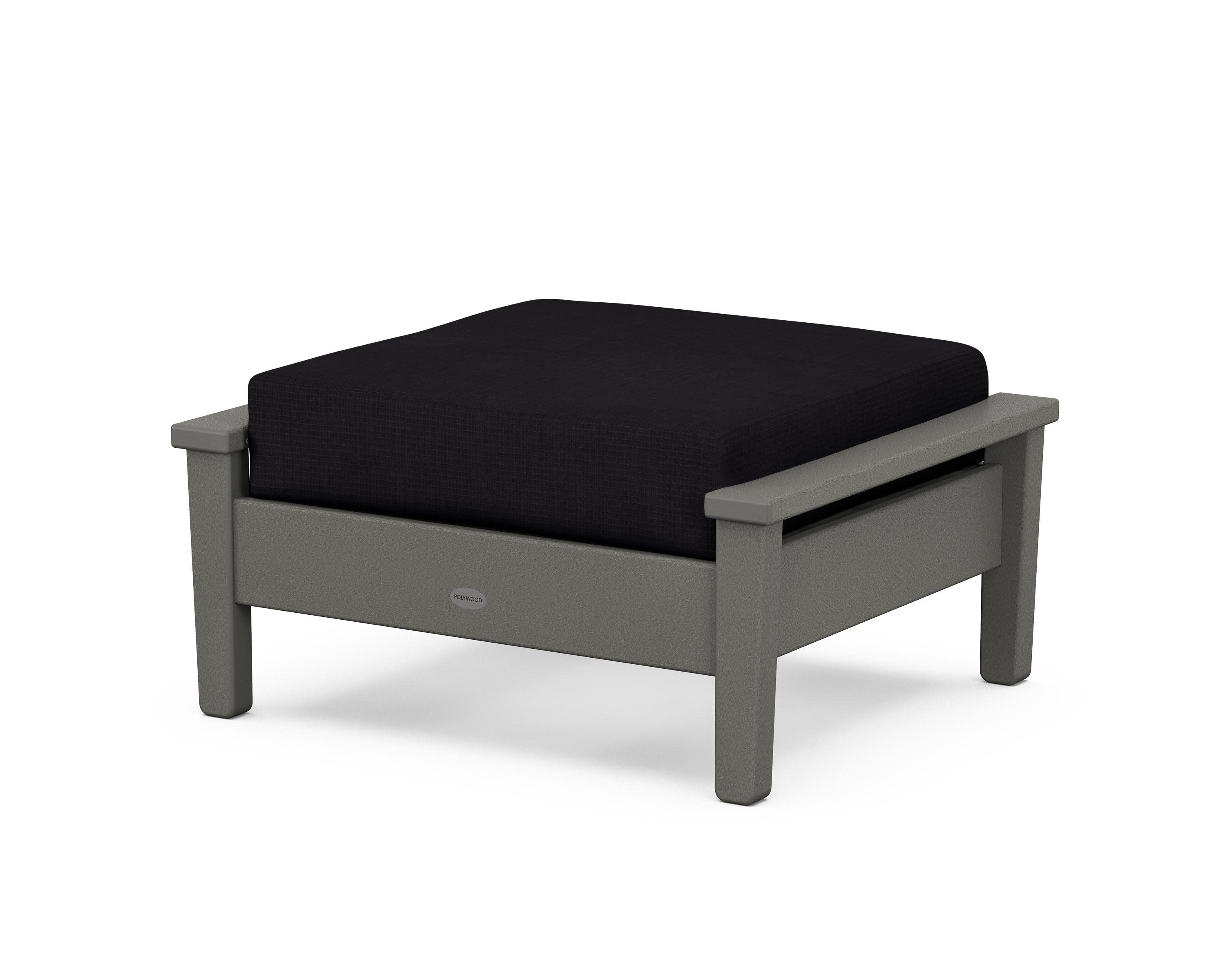 Prescott Deep Seating Ottoman in Slate Grey / Midnight Linen
