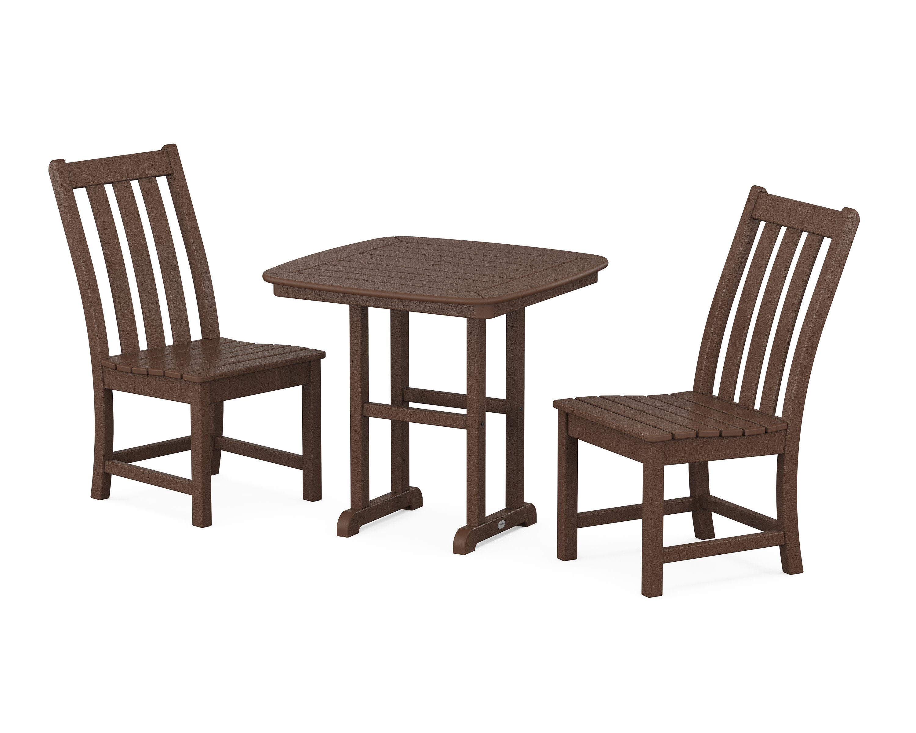Vineyard Side Chair 3-Piece Dining Set in Mahogany