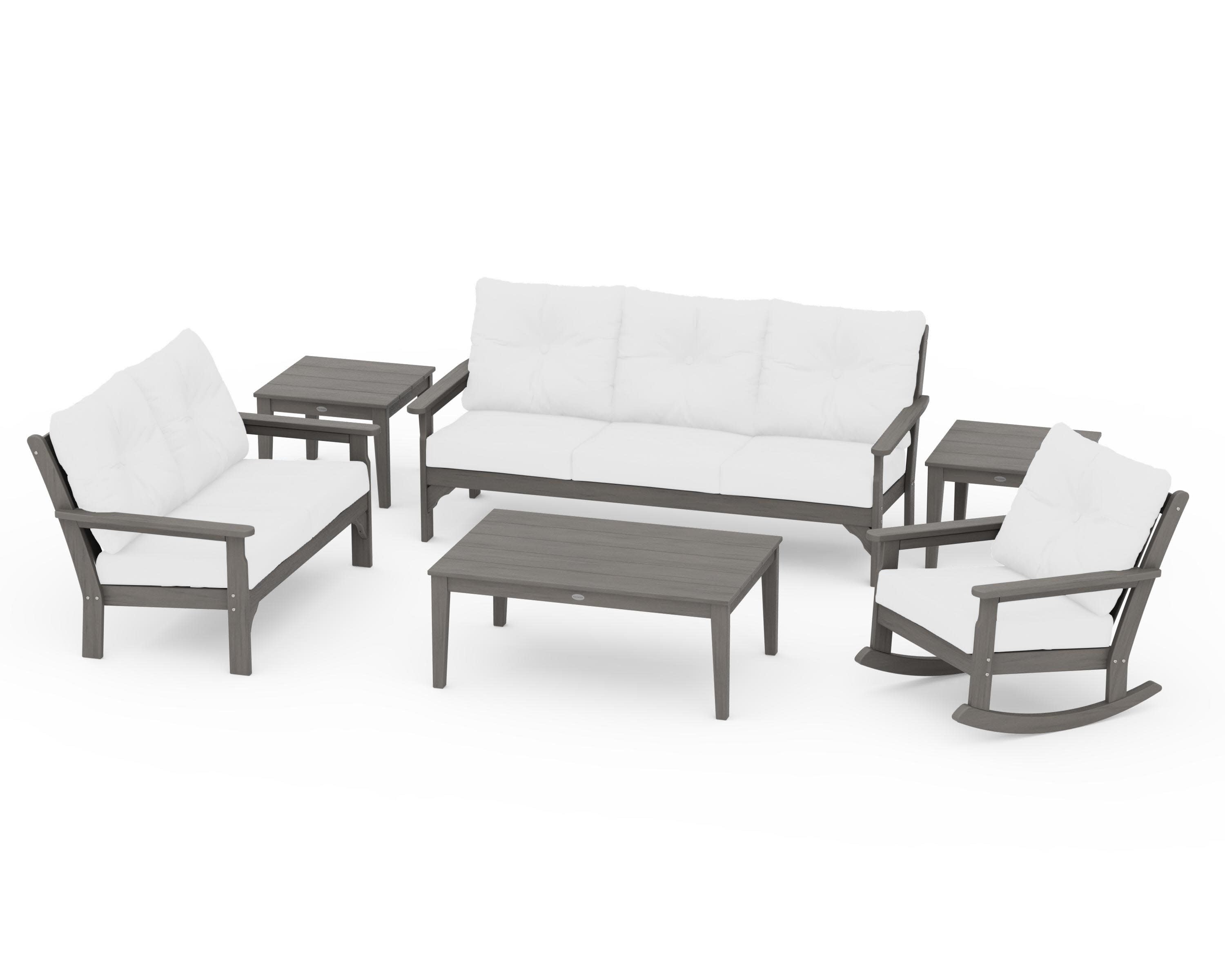 Vineyard 6-Piece Deep Seating Set in Driftwood / Natural