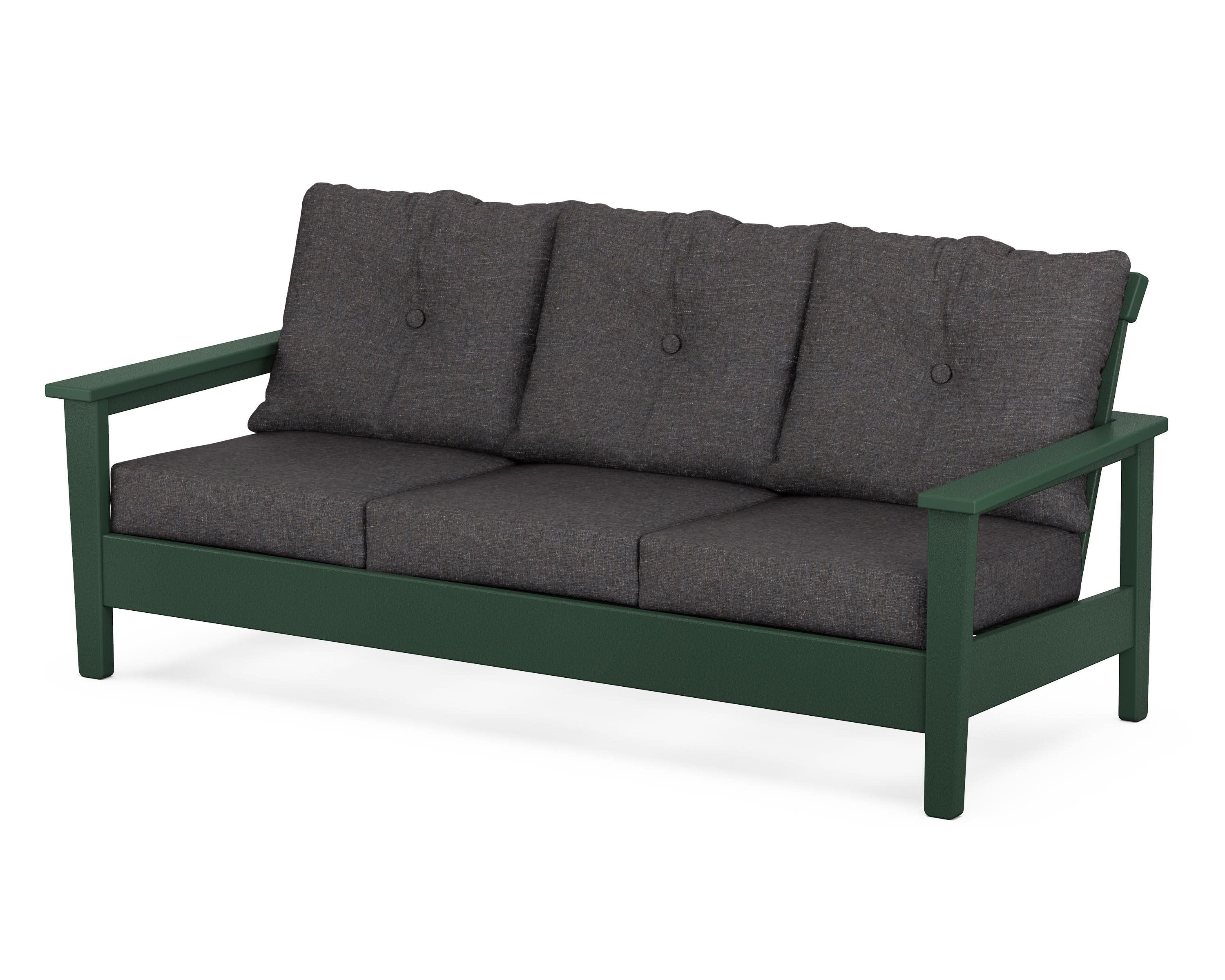 Prescott Deep Seating Sofa in Green / Ash Charcoal