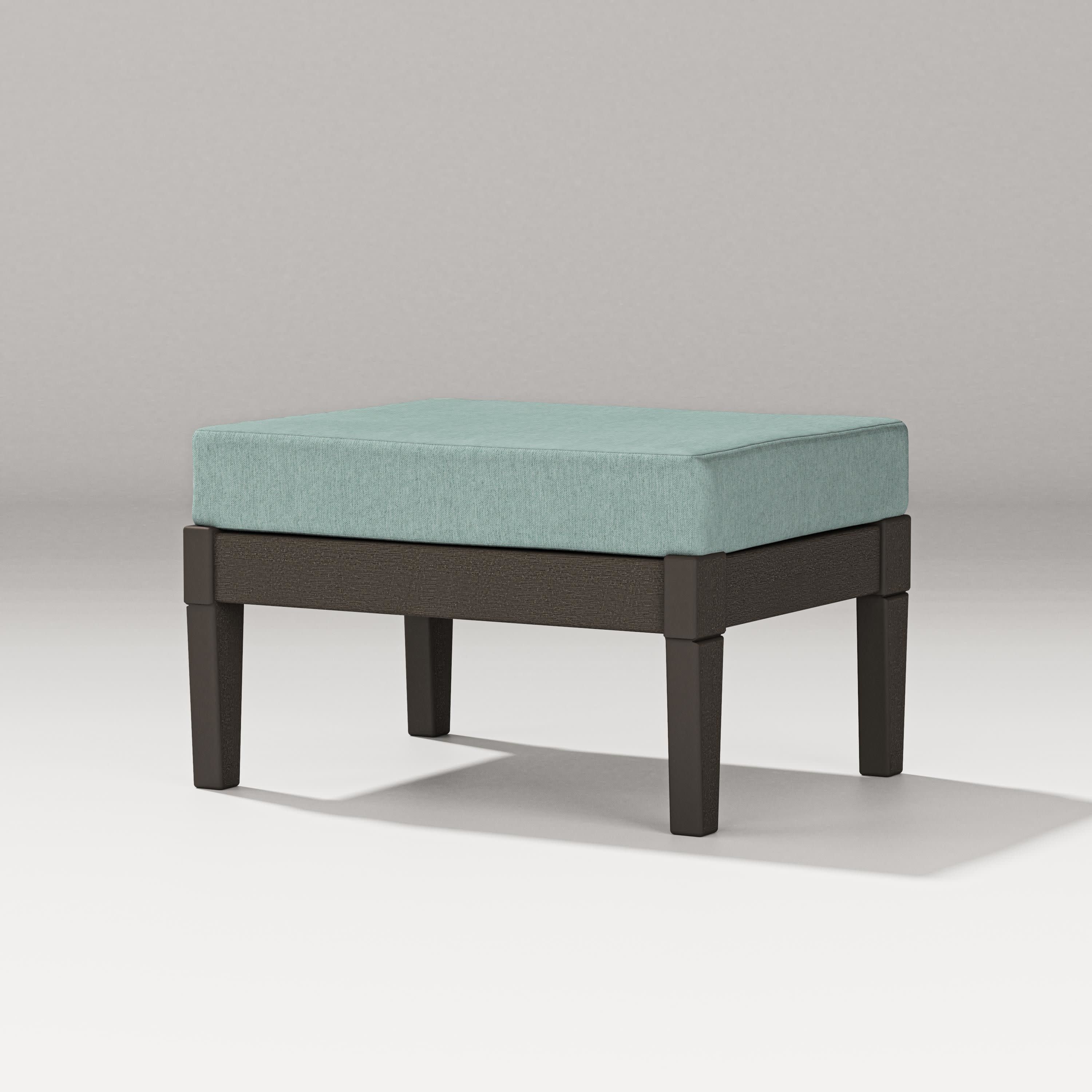 Estate Lounge Ottoman in Vintage Coffee / Glacier Spa
