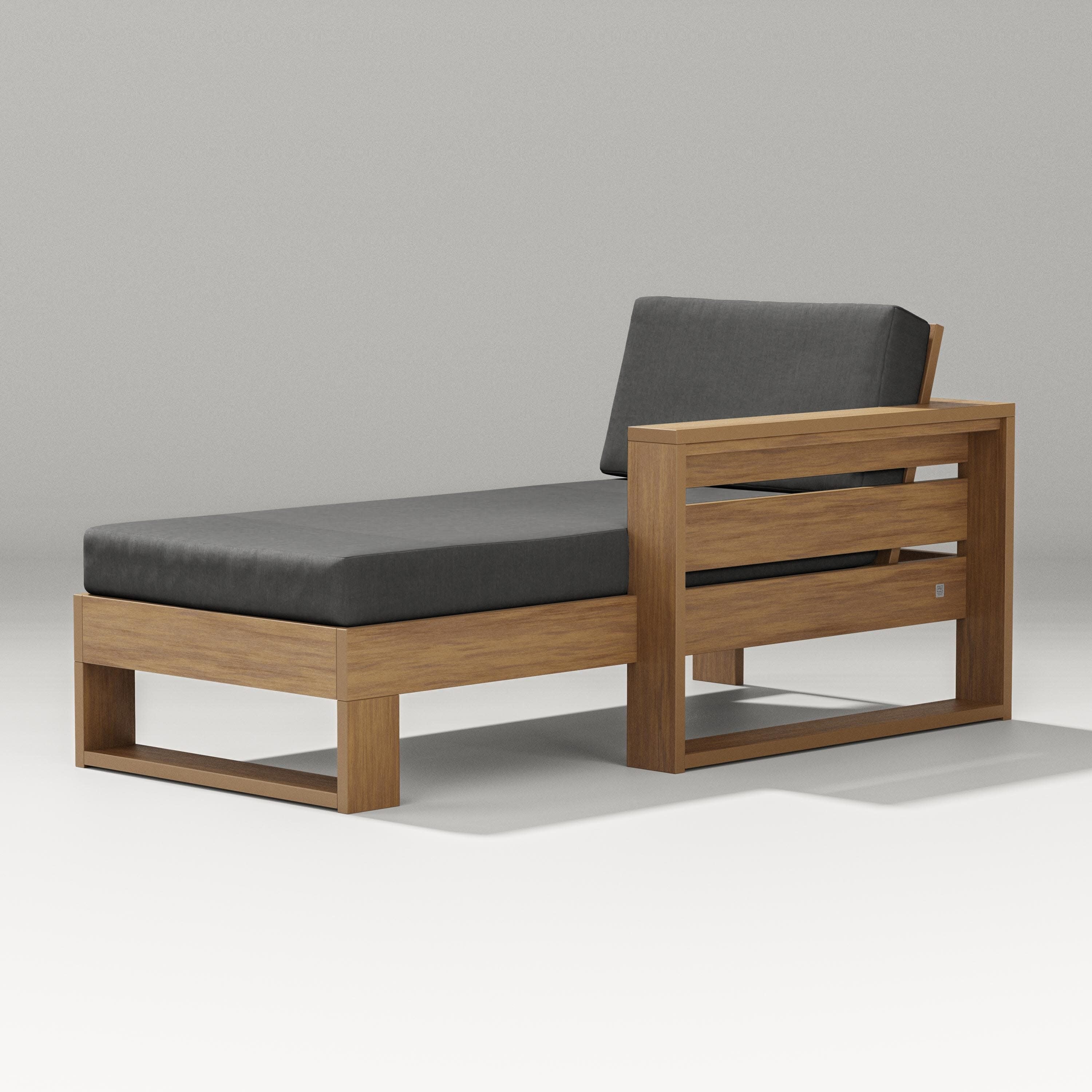 Latitude Modular Right Arm Chaise in Natural / Spectrum Carbon