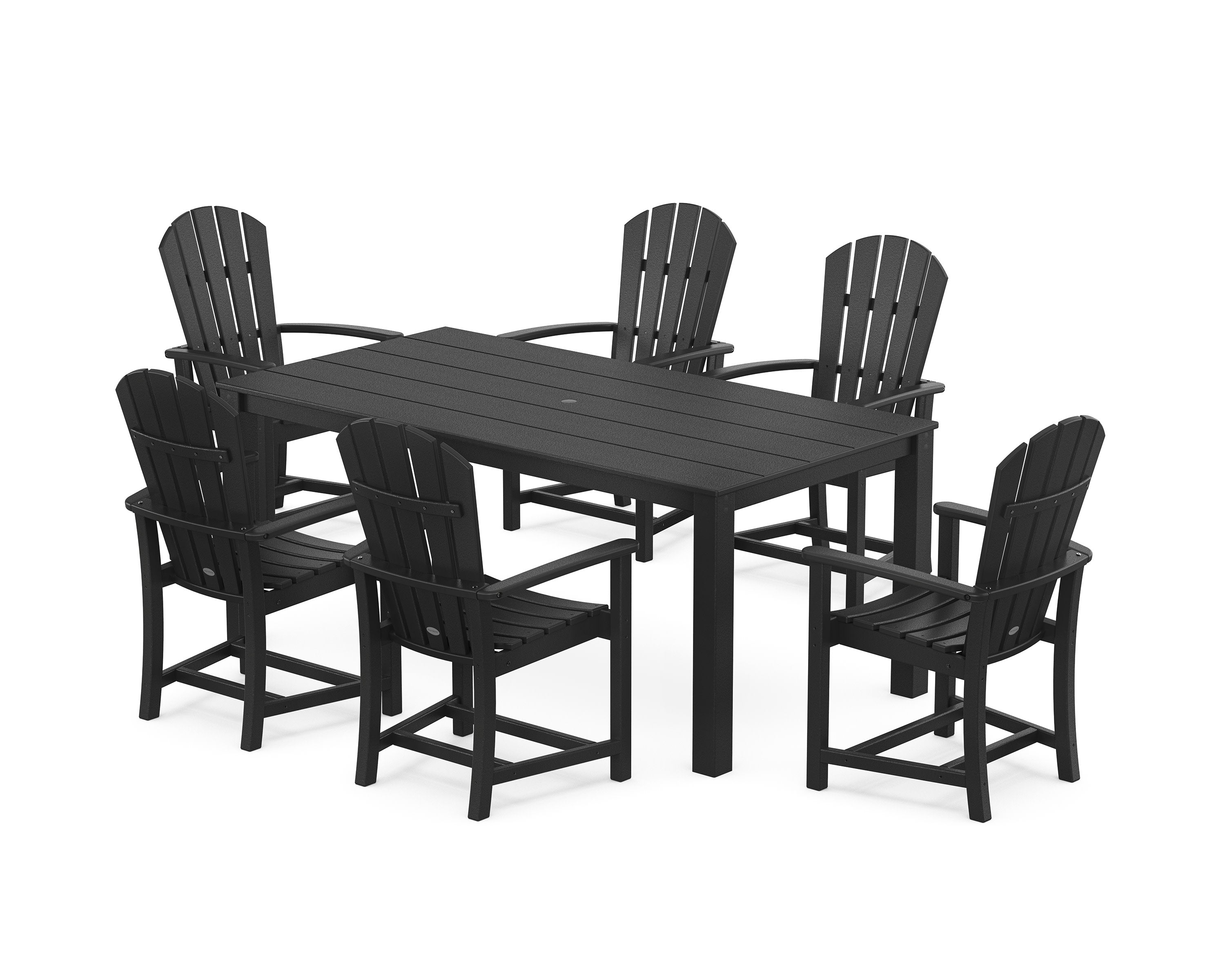Palm Coast 7-Piece Parsons Dining Set in Black