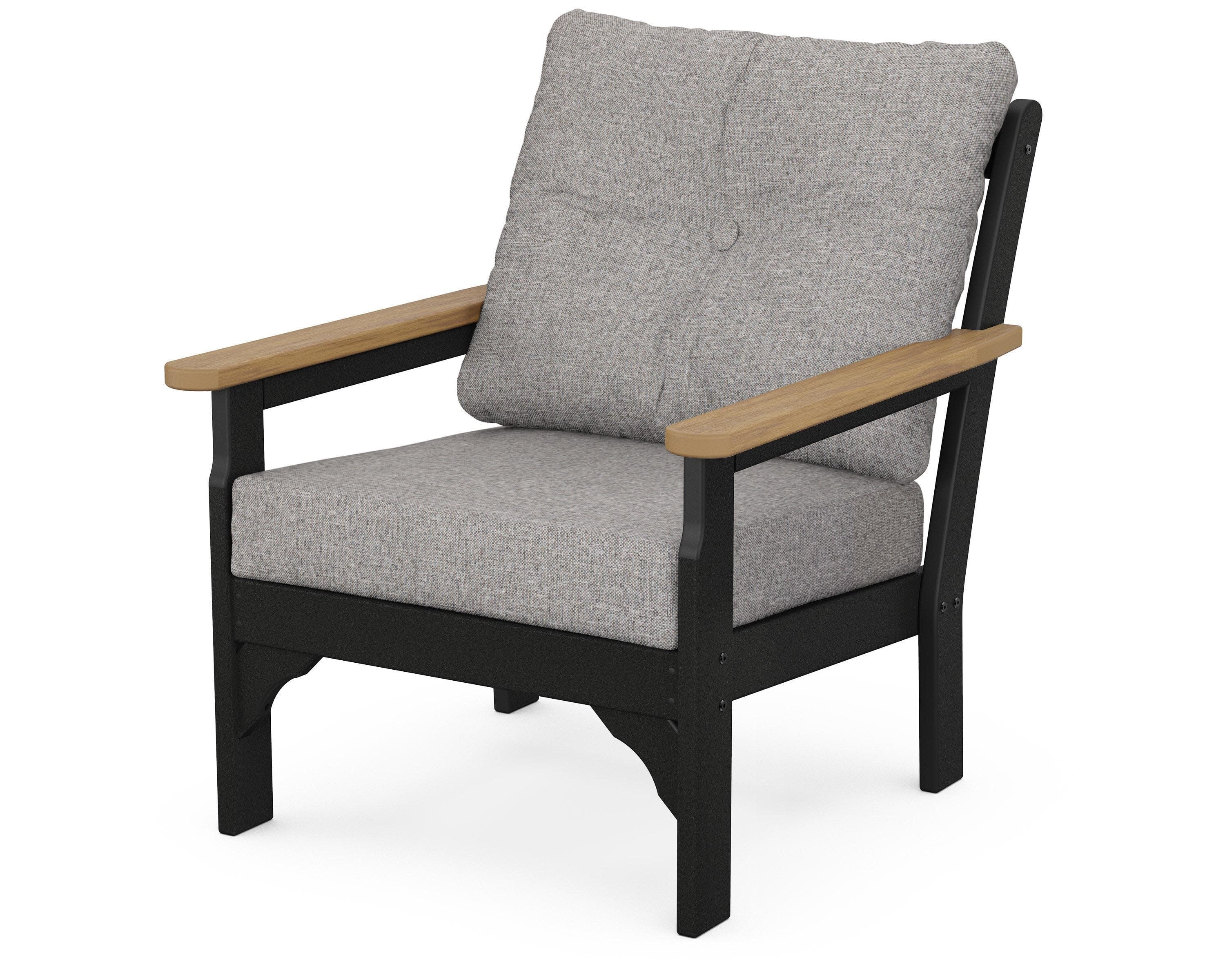 Vineyard Deep Seating Chair in Black / Natural / Grey Mist