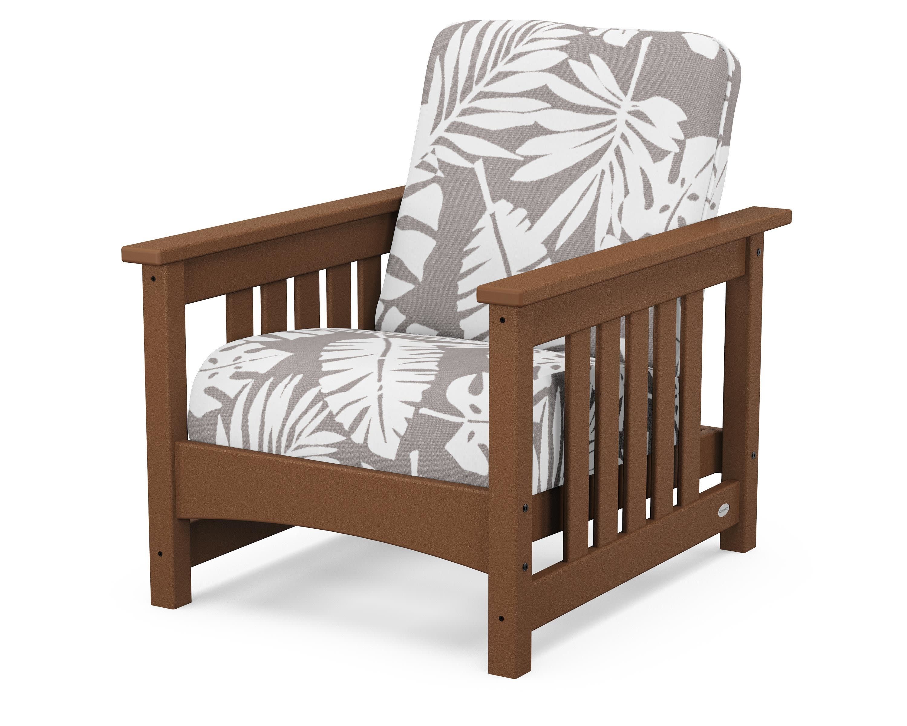 Club Mission Chair in Teak / Leaf Grey Mist