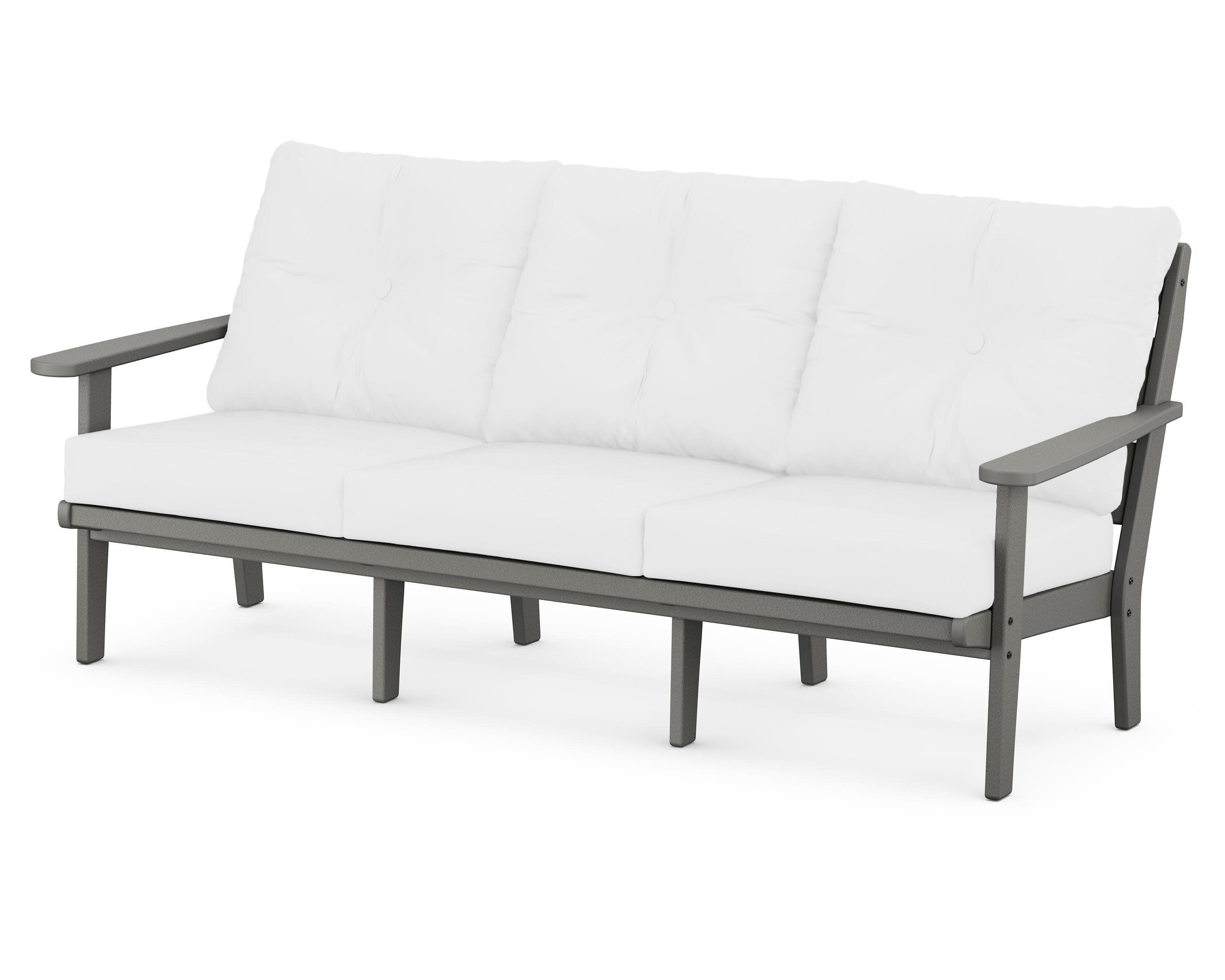 Lakeside Deep Seating Sofa in Slate Grey / Natural