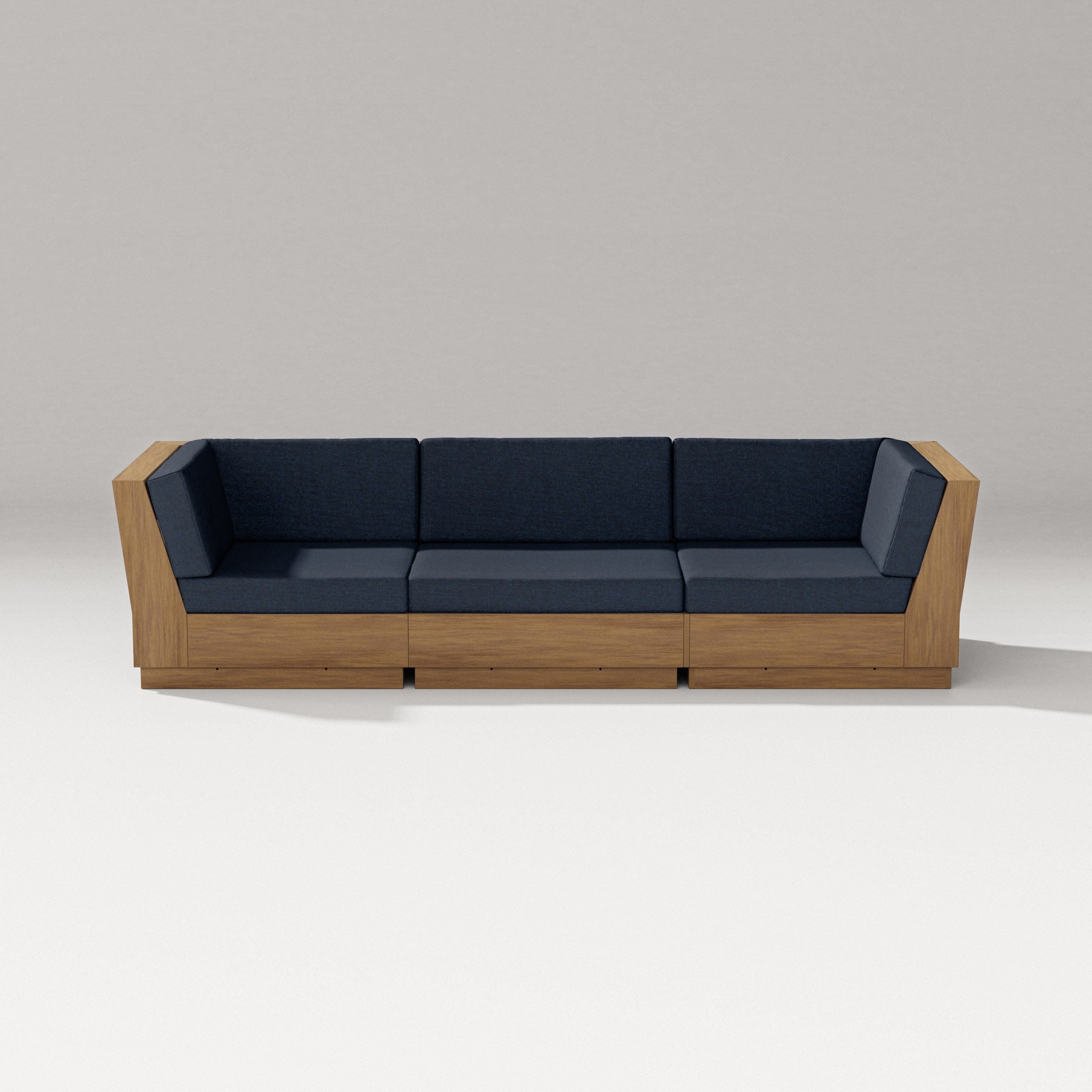 Elevate Sofa Sectional in Natural / Marine Indigo
