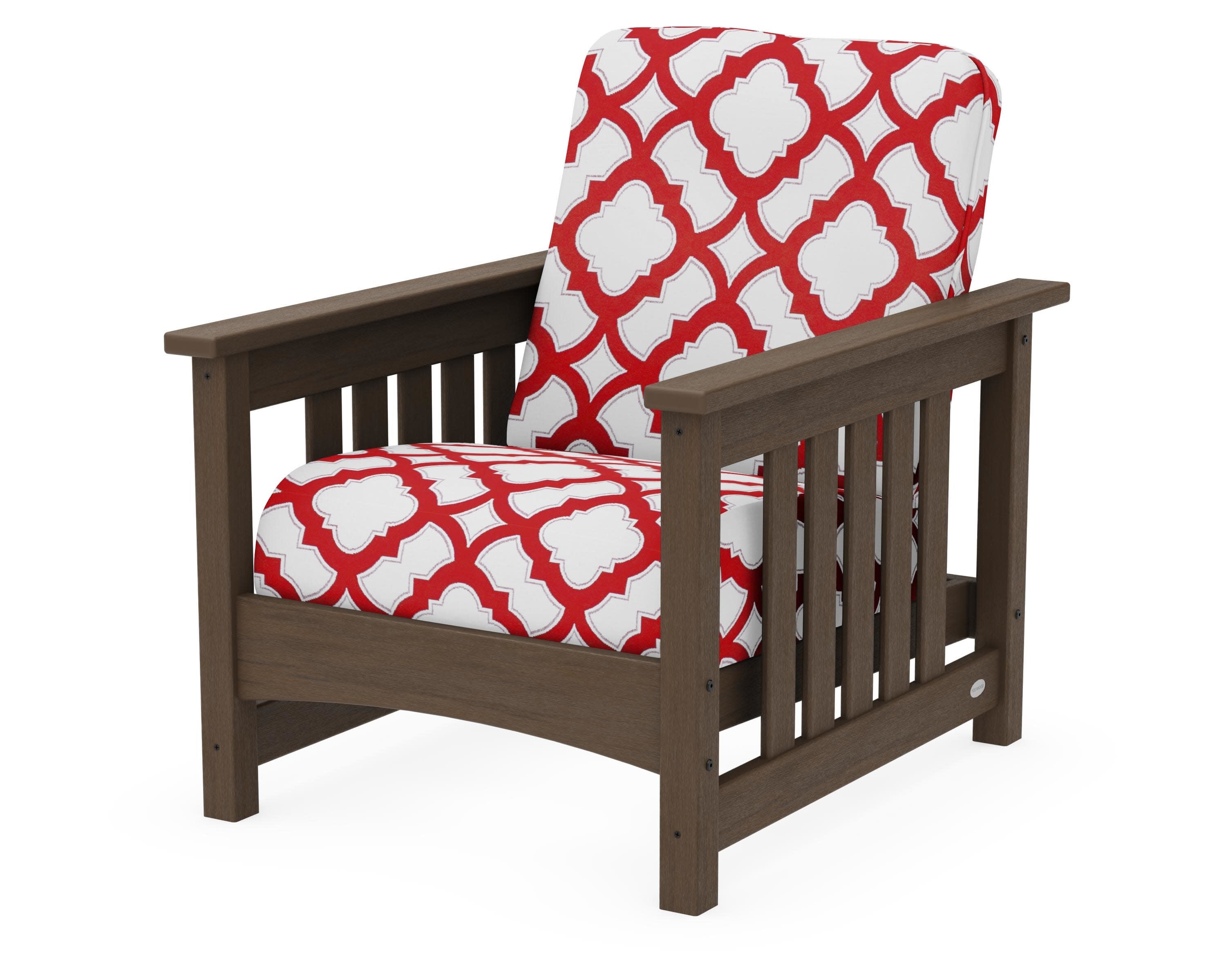 Club Mission Chair in Kona / Trellis Crimson