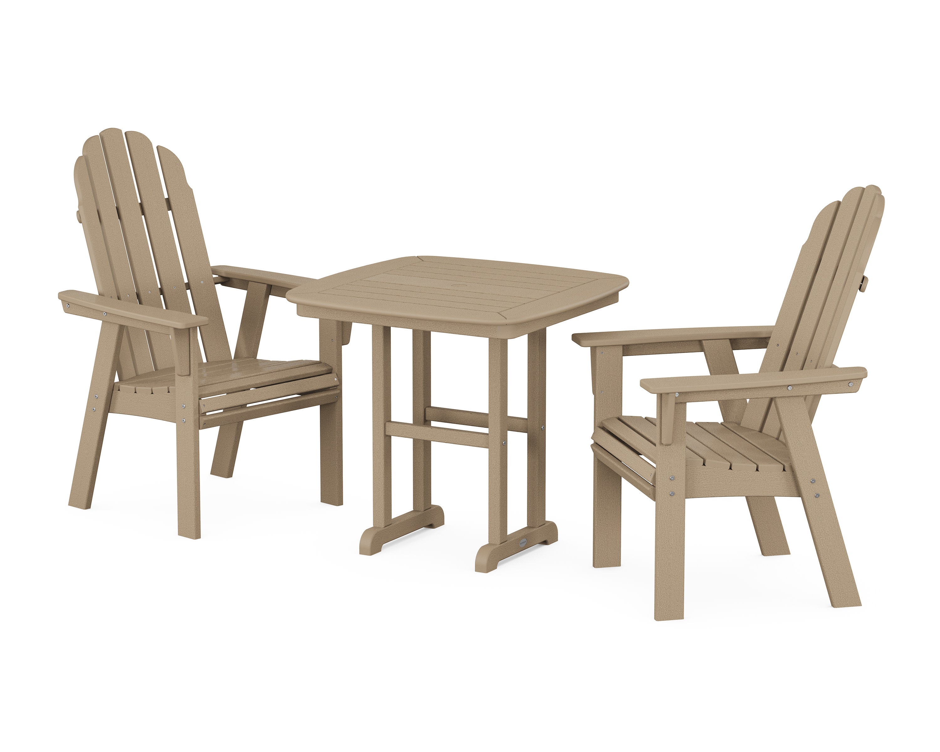 Vineyard Adirondack 3-Piece Dining Set in Vintage Sahara