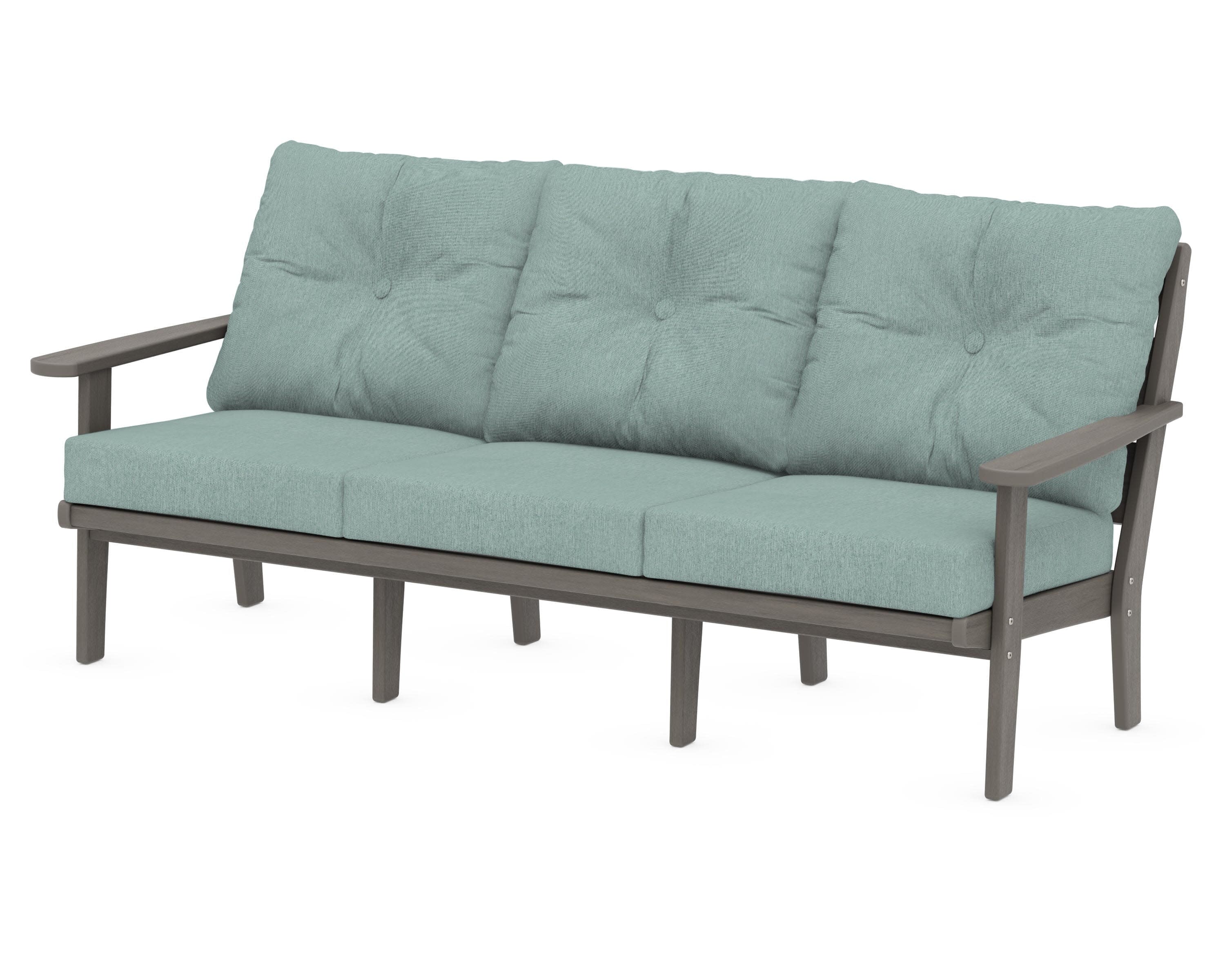 Lakeside Deep Seating Sofa in Driftwood / Glacier Spa