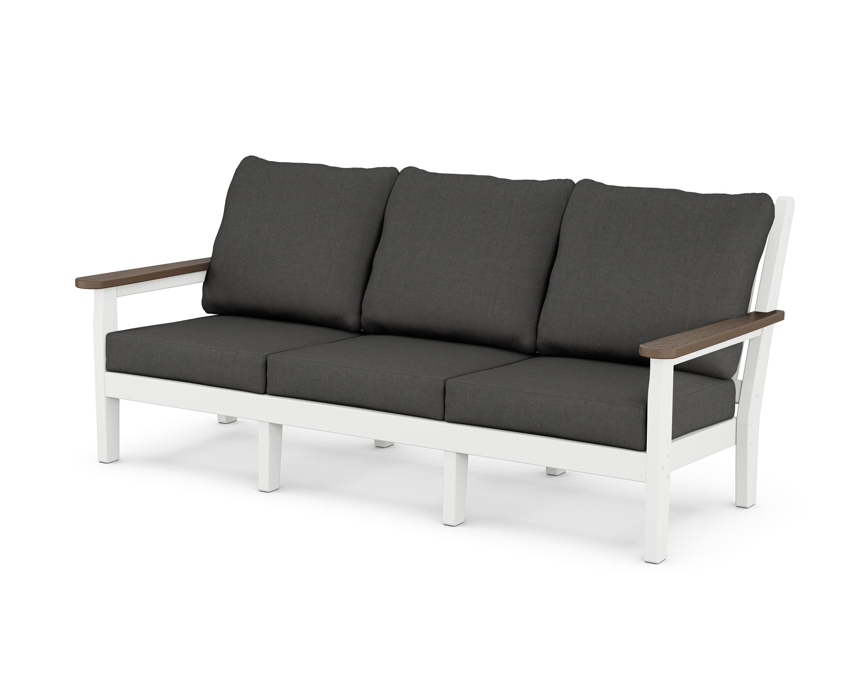 Chippendale Deep Seating Sofa in White / Kona / Spectrum Carbon