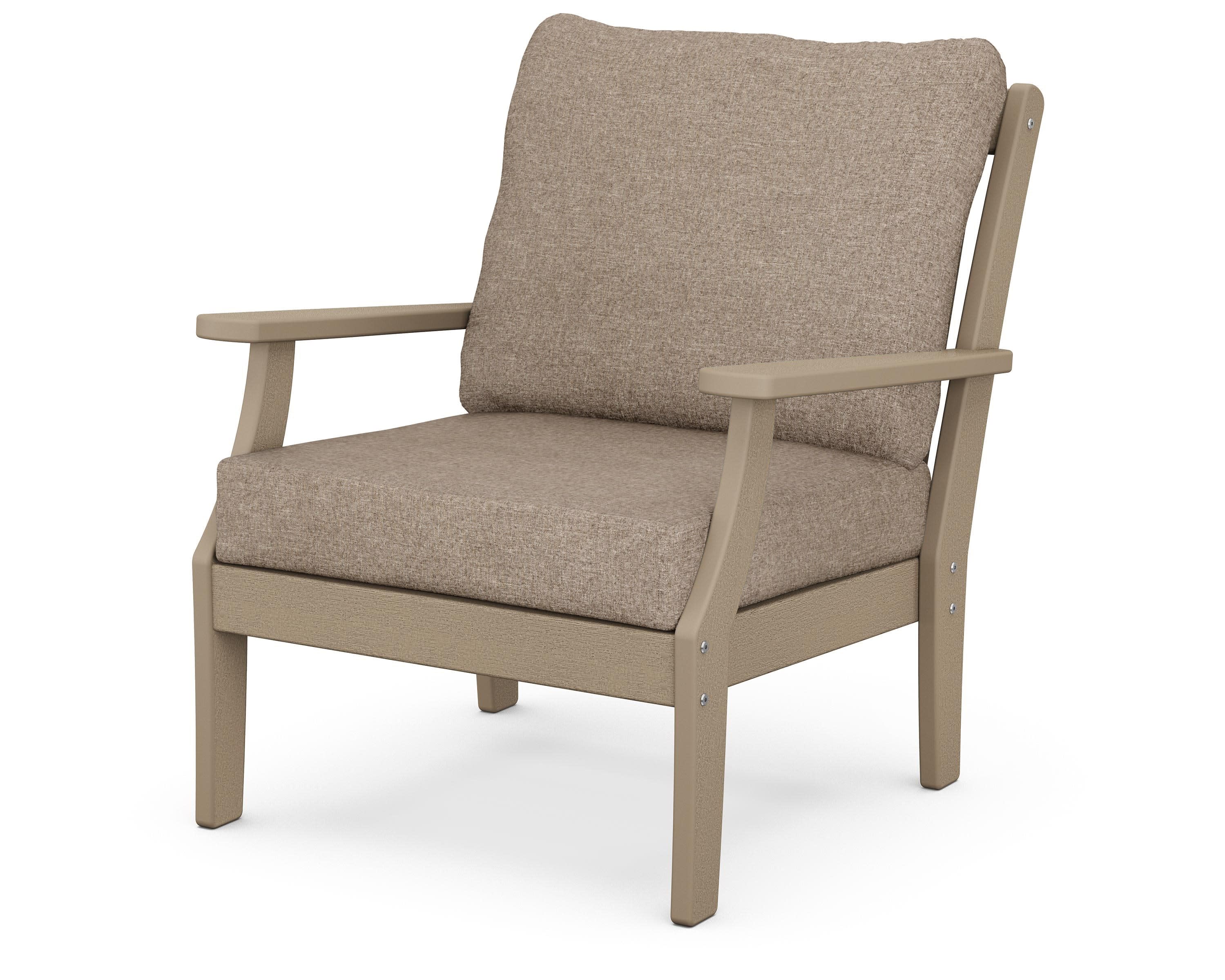 Braxton Deep Seating Chair in Vintage Sahara / Spiced Burlap