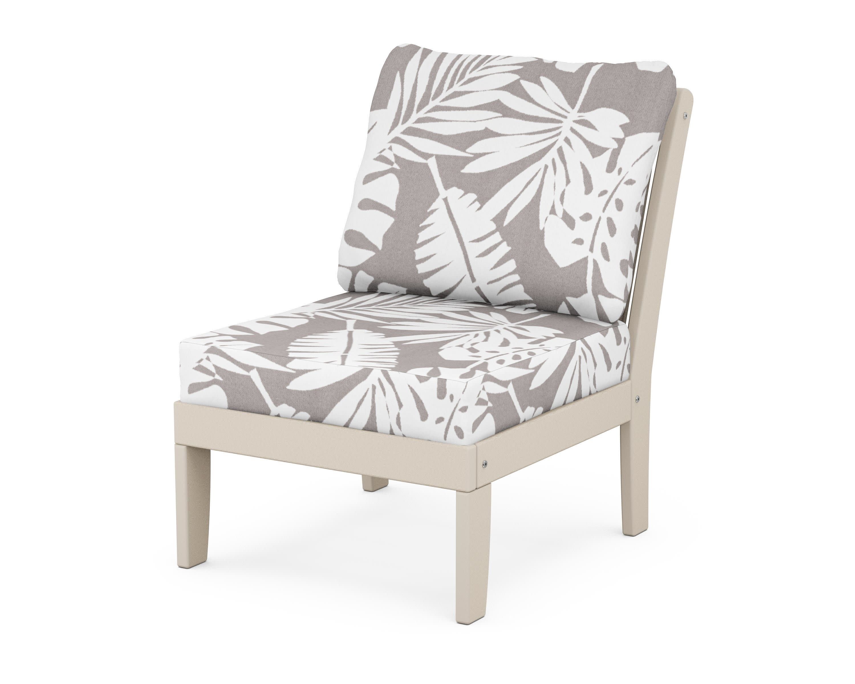 Braxton Modular Armless Chair in Sand / Leaf Grey Mist