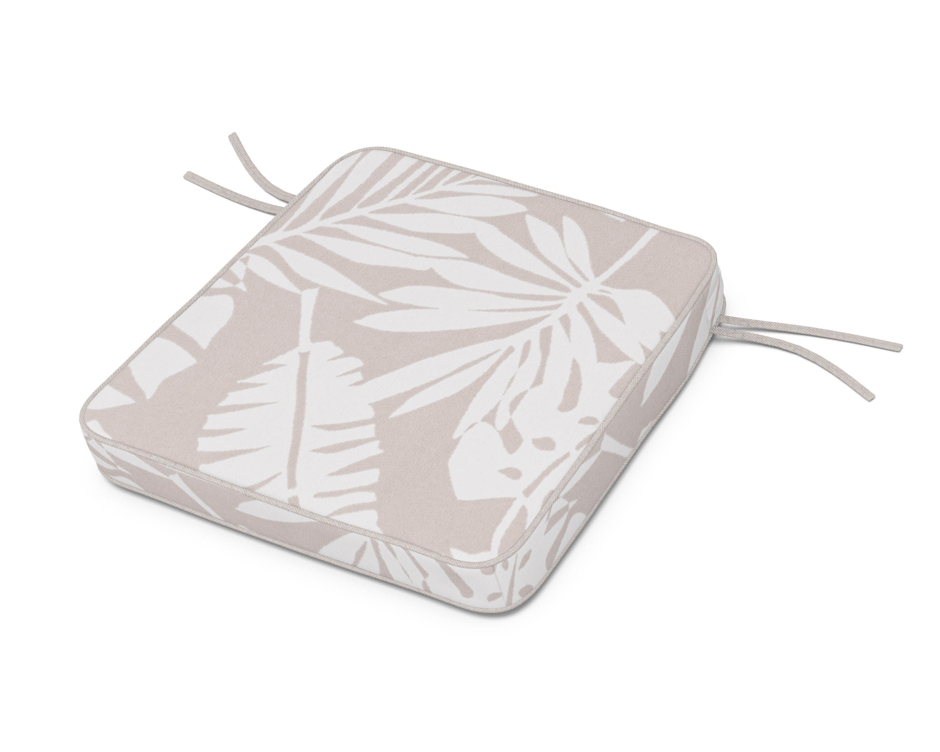 Acadia Dining Arm Seat Cushion in Leaf Dune Burlap