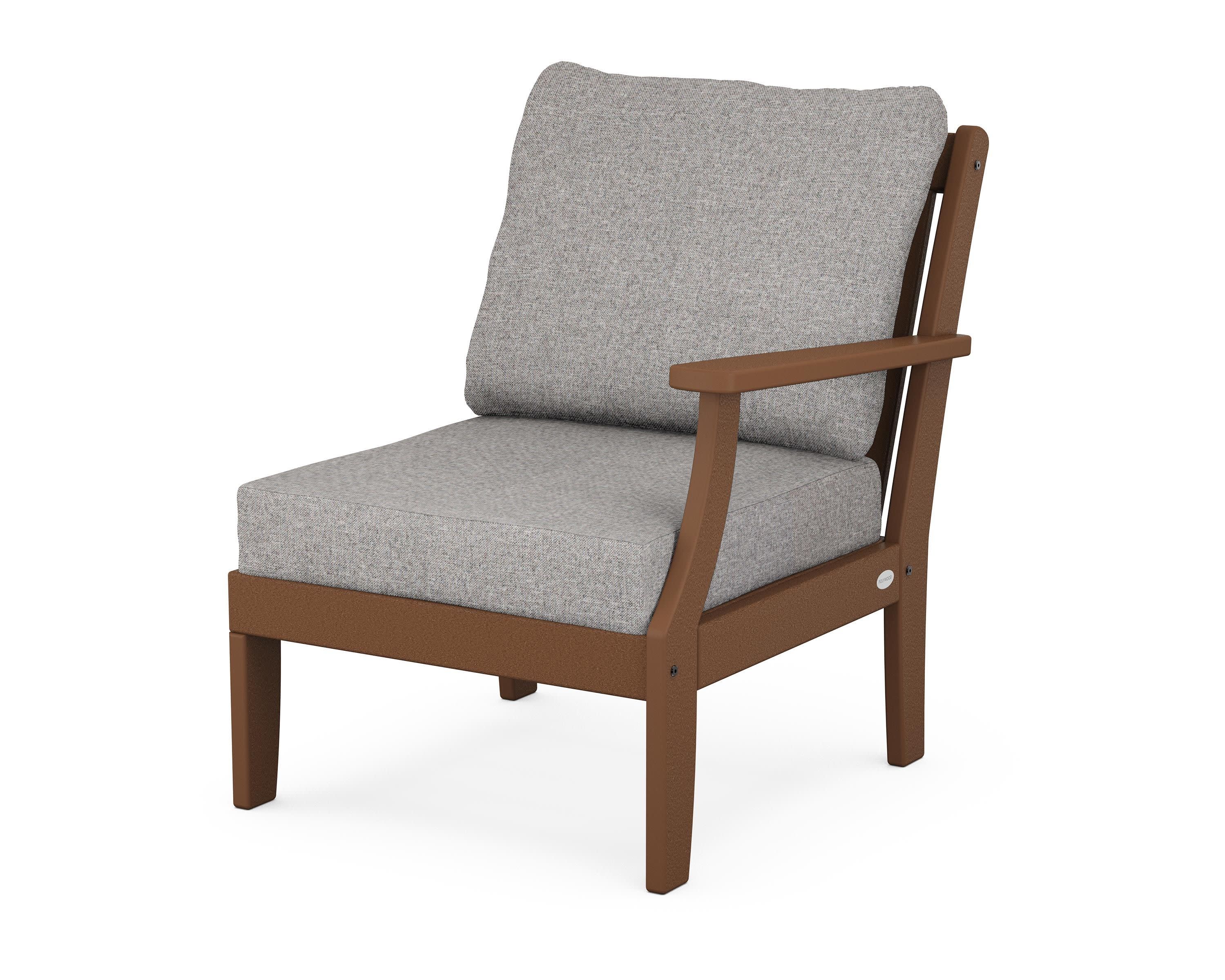 Braxton Modular Right Arm Chair in Teak / Grey Mist