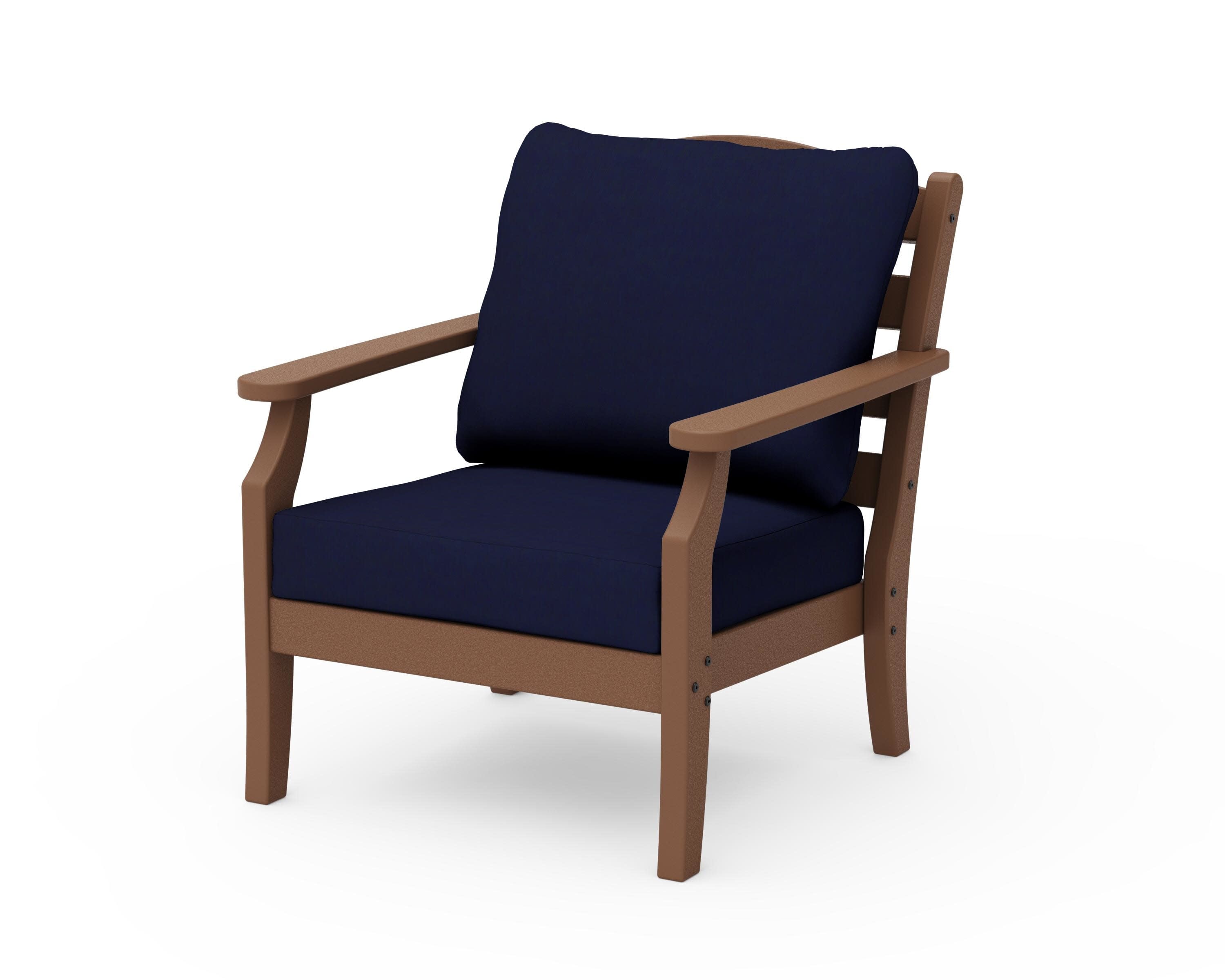 Savannah Deep Seating Chair in Teak / Navy