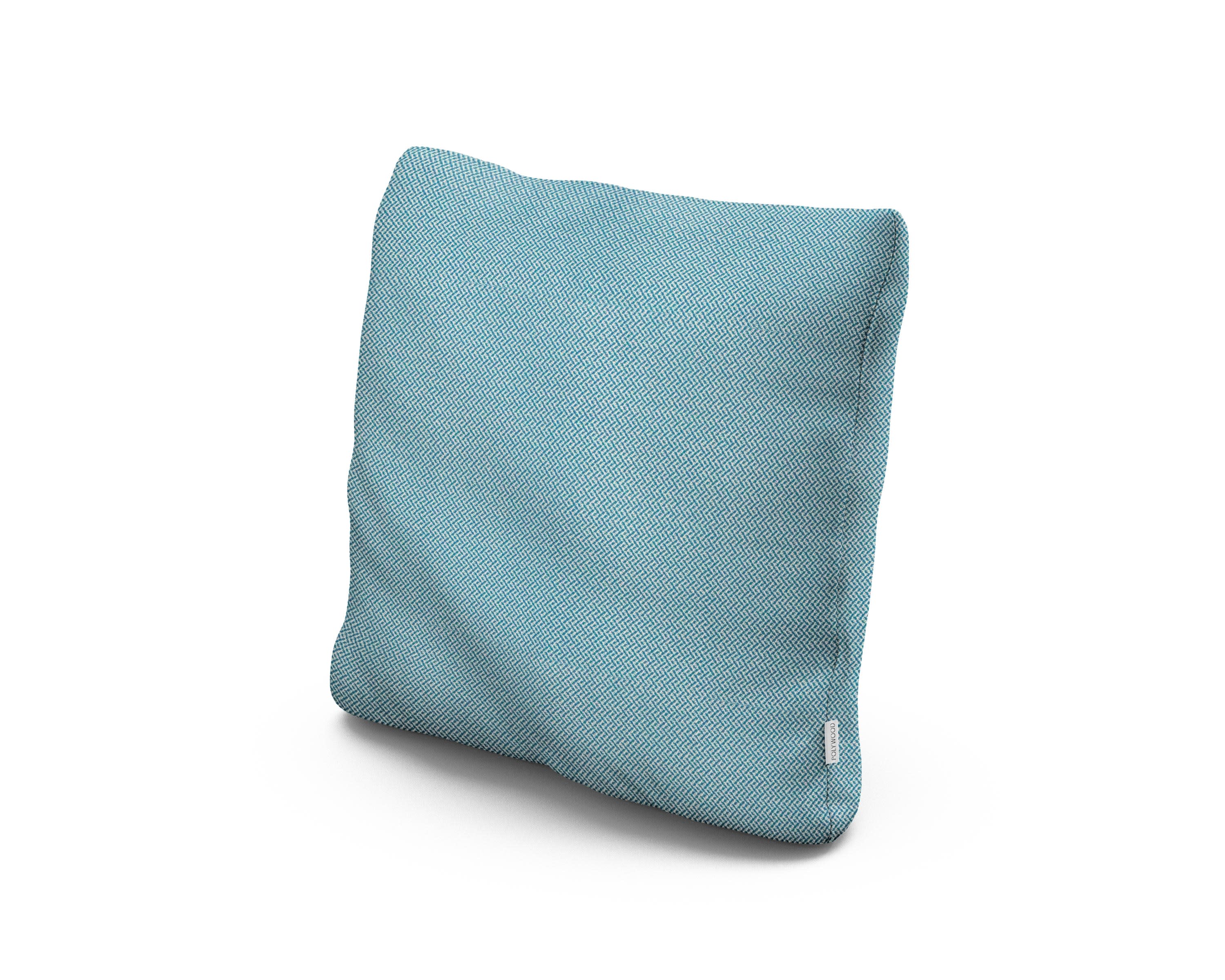 18" Outdoor Throw Pillow in Lattice Sky Blue