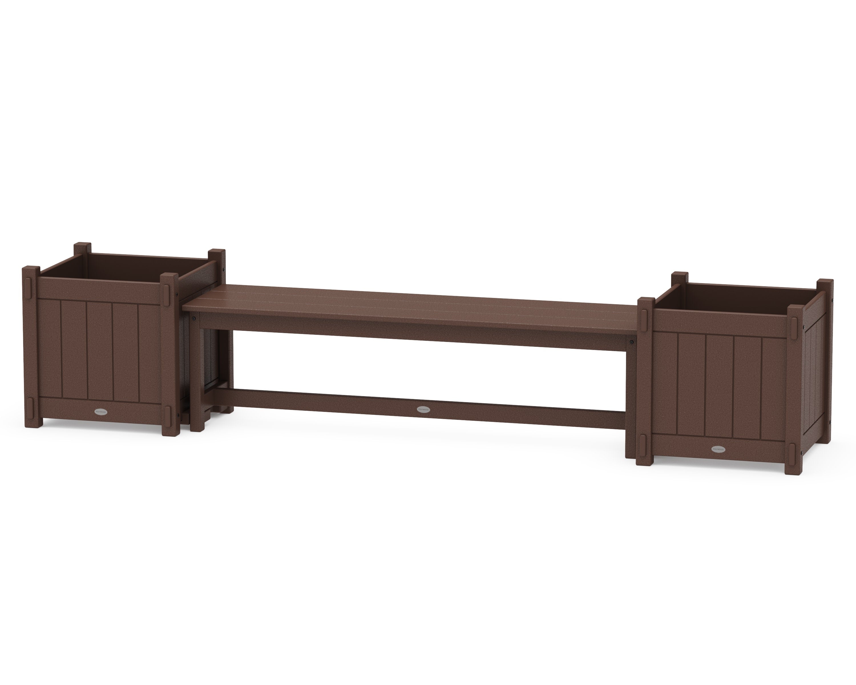 60" Vineyard Straight Planter Bench Set - Large in Mahogany