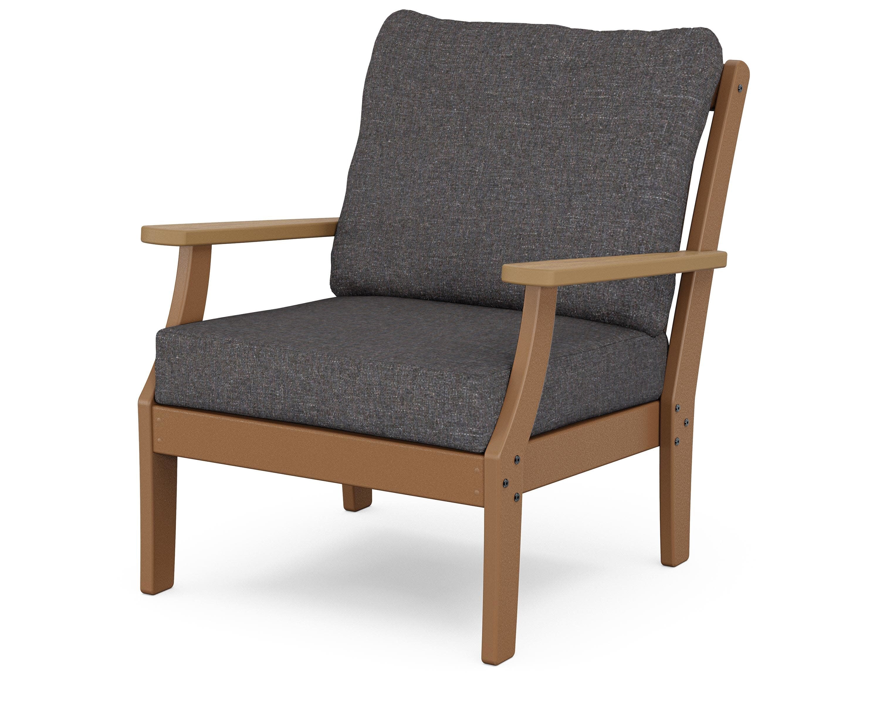 Braxton Deep Seating Chair in Teak / Natural / Ash Charcoal