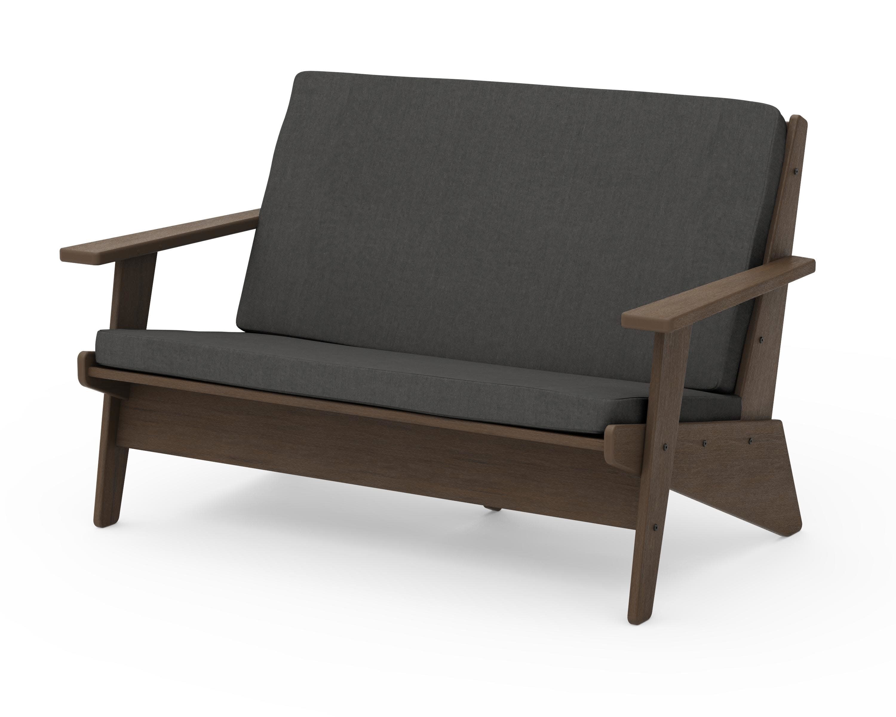 Riviera Modern Lounge Loveseat in Kona / Spectrum Carbon