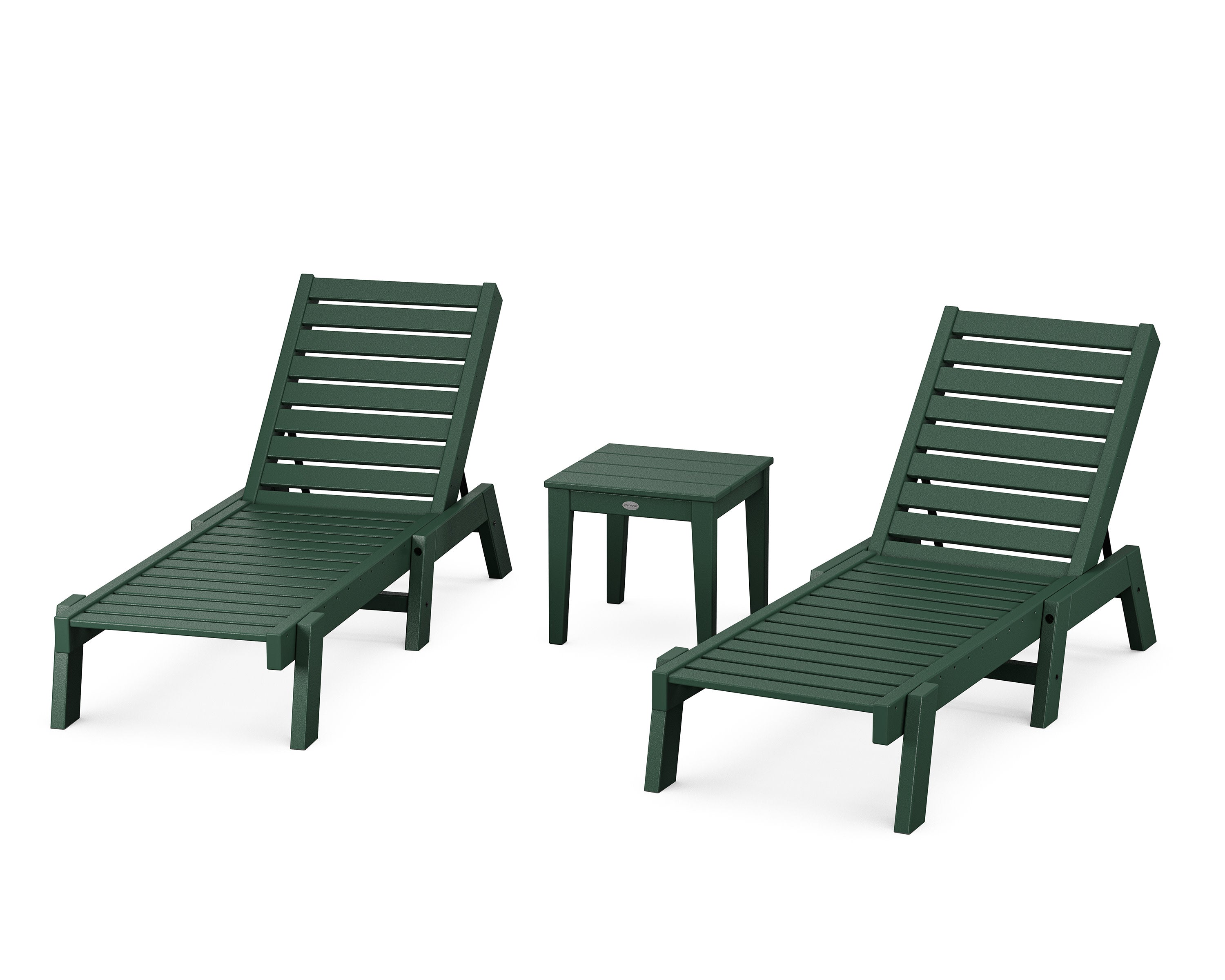 Captain Chaise 3-Piece Set in Green