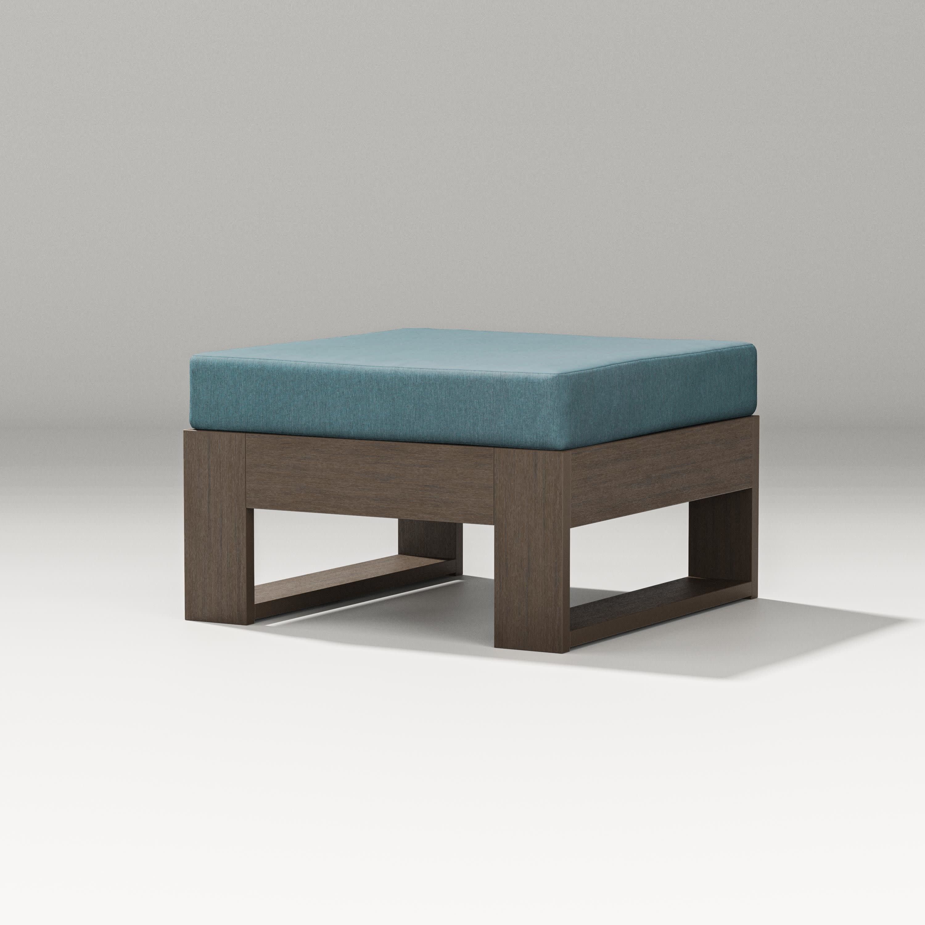 Latitude Lounge Ottoman in Kona / Ocean Teal