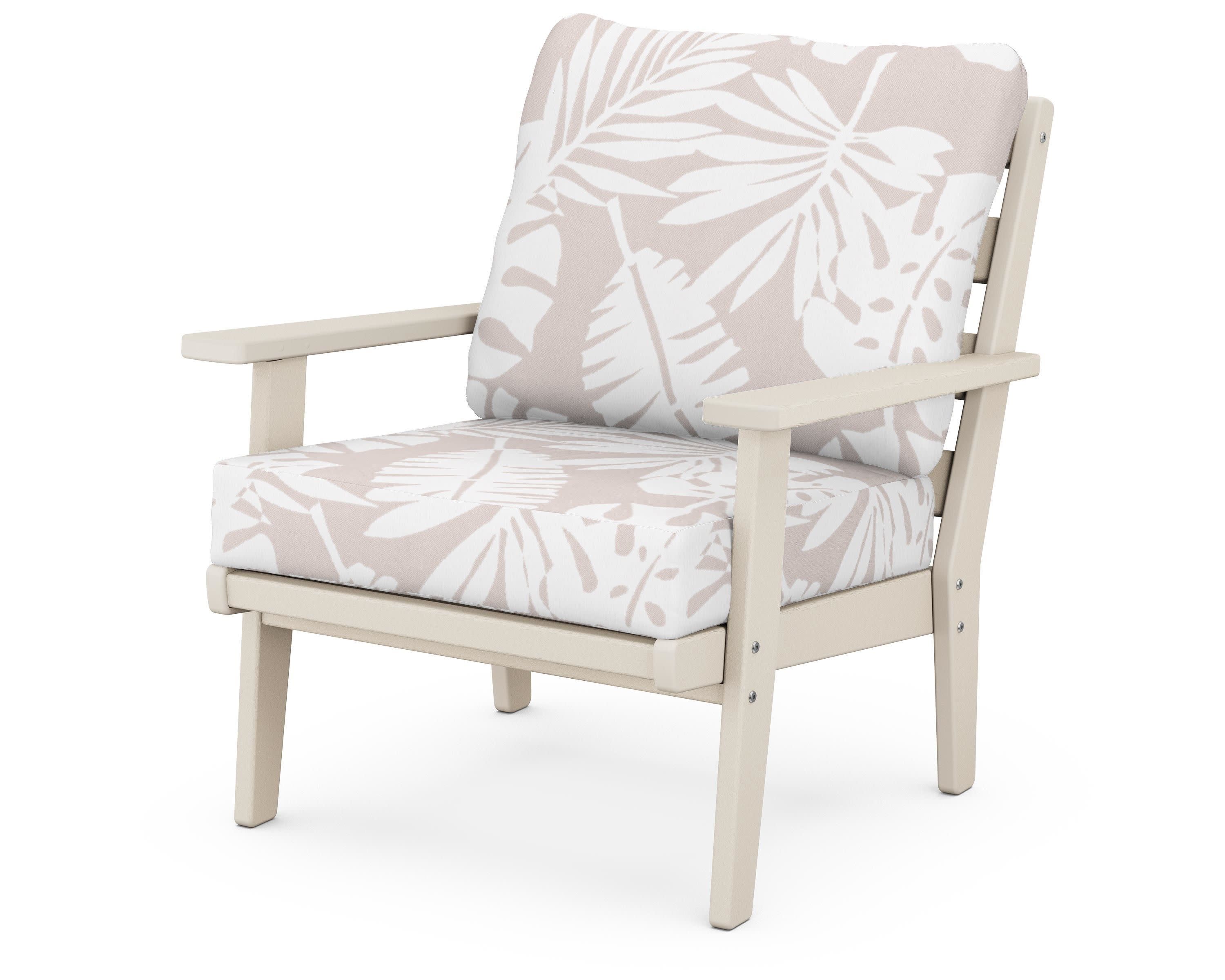 Grant Park Deep Seating Chair in Sand / Leaf Dune Burlap