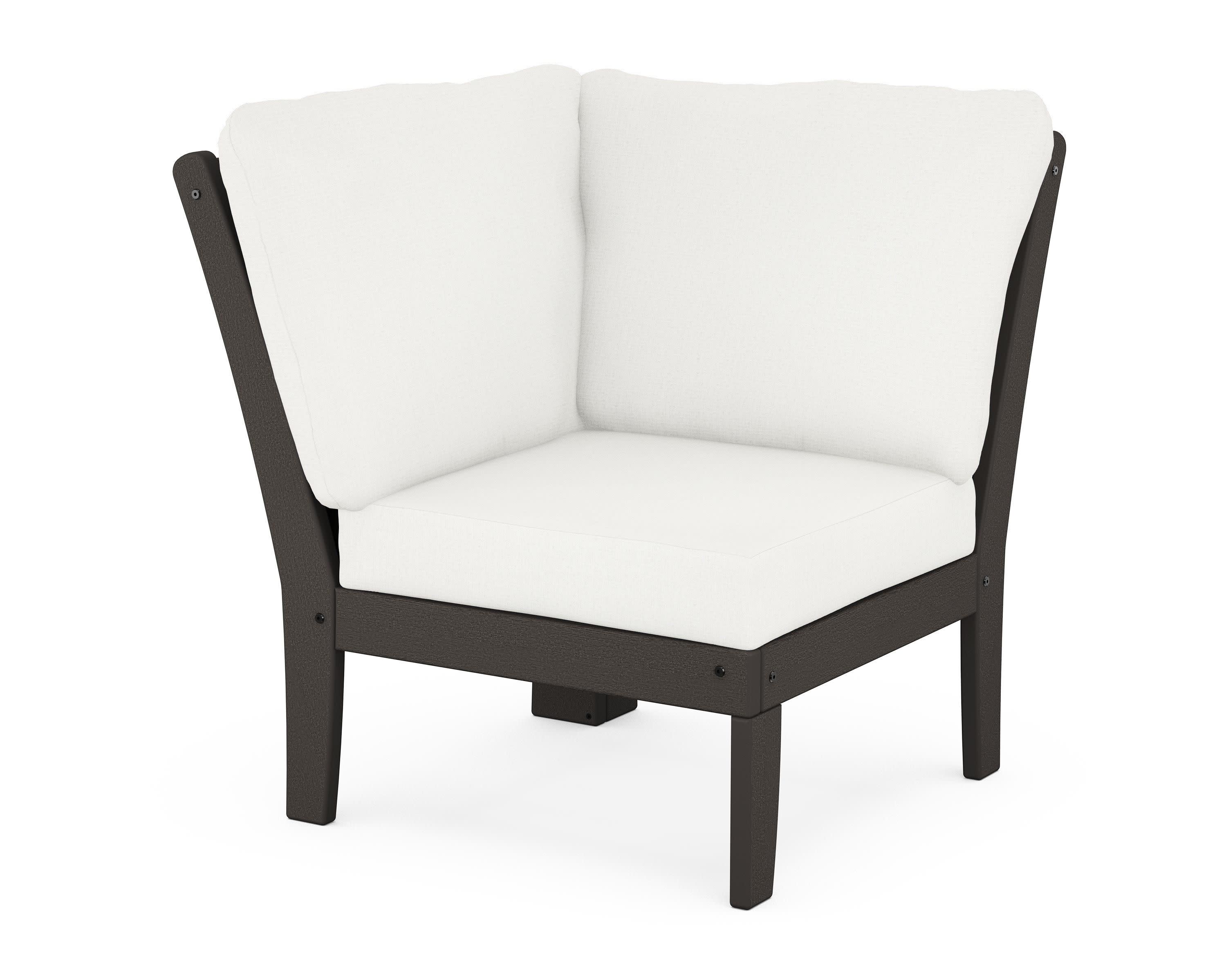 Braxton Modular Corner Chair in Vintage Coffee / Natural Linen