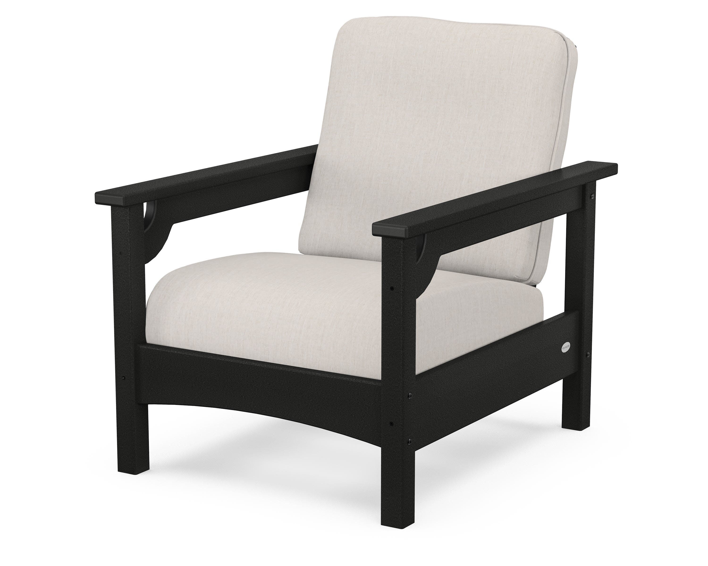 Club Chair in Black / Cast Ash