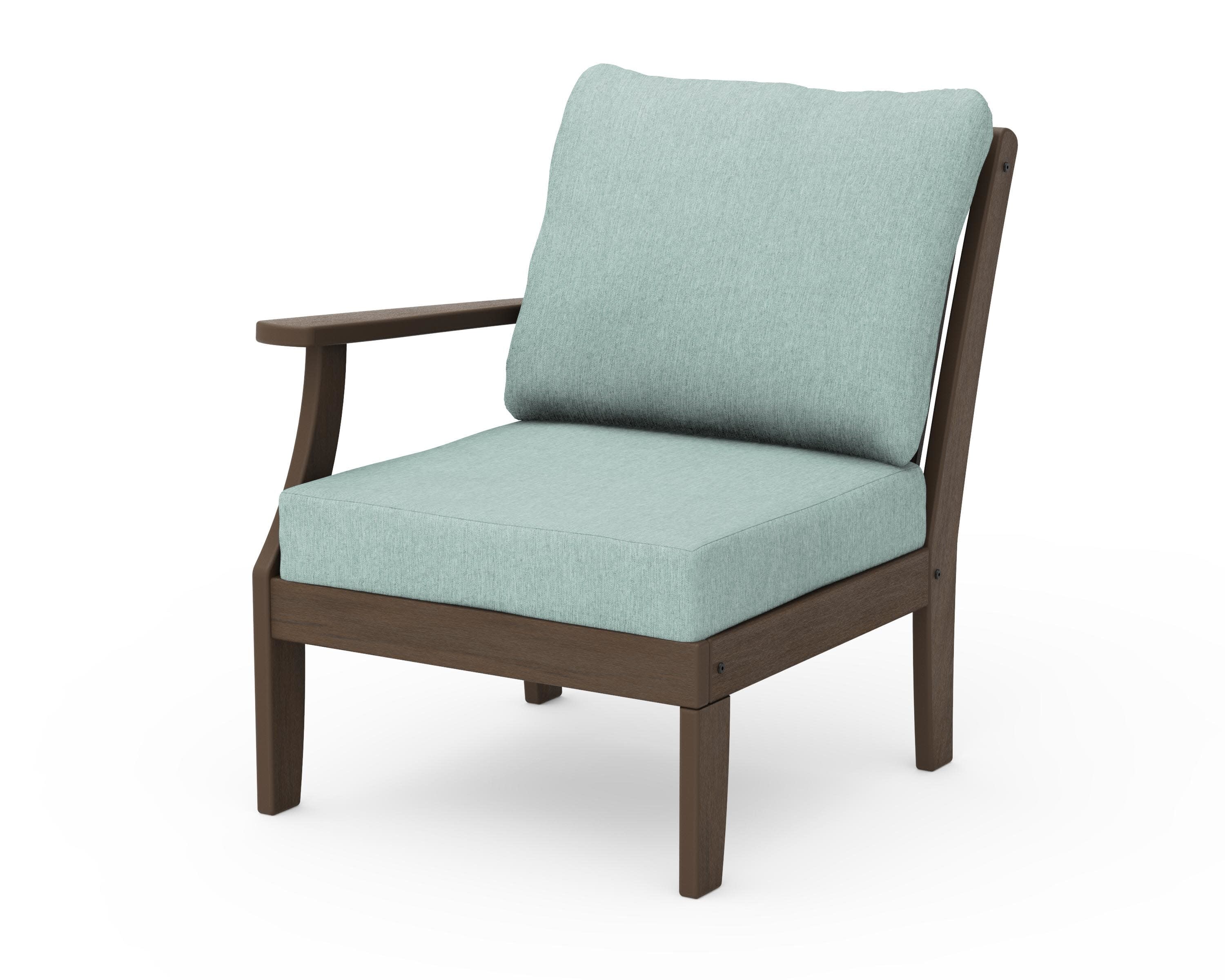 Braxton Modular Left Arm Chair in Kona / Glacier Spa
