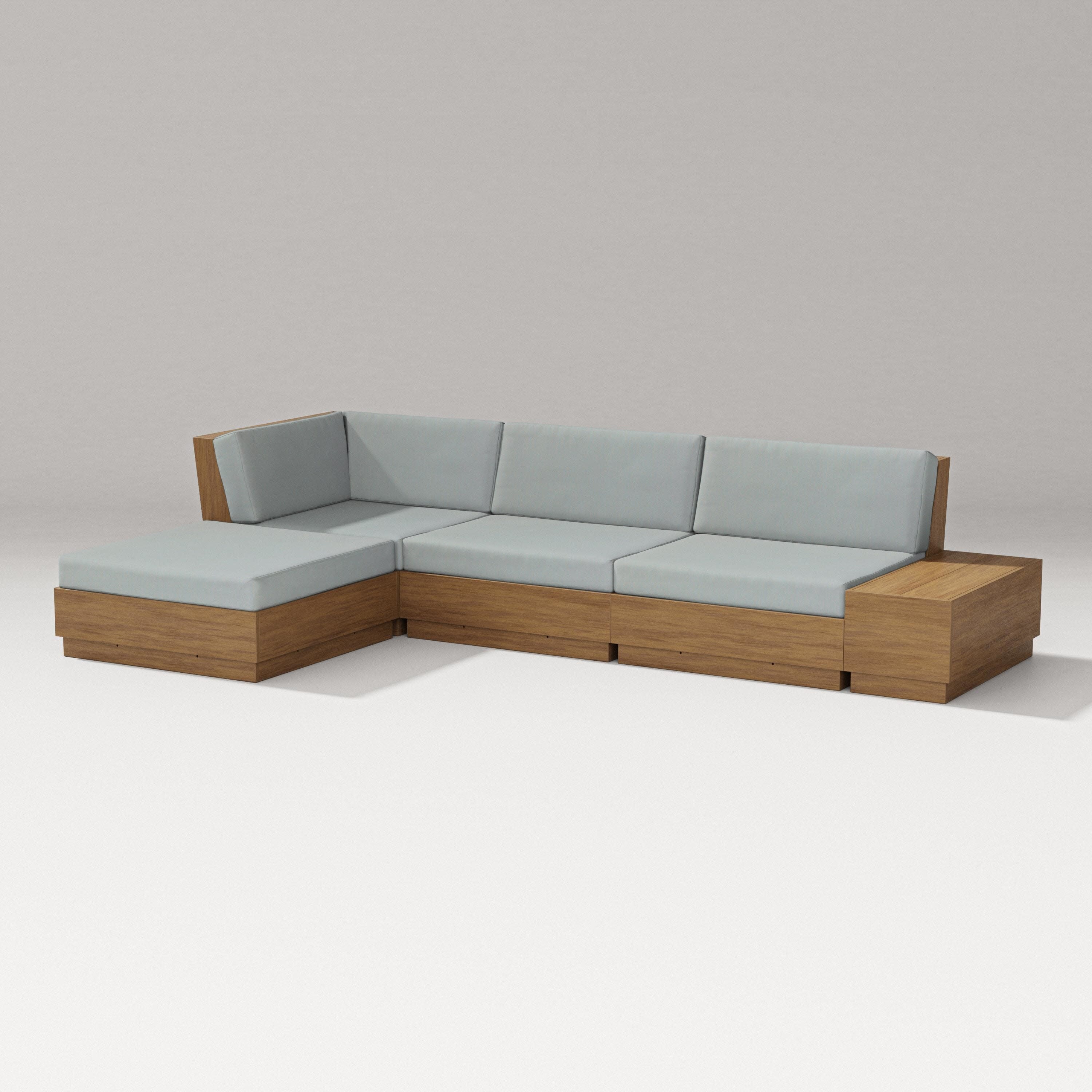 Elevate Chaise Sectional in Natural / Spa