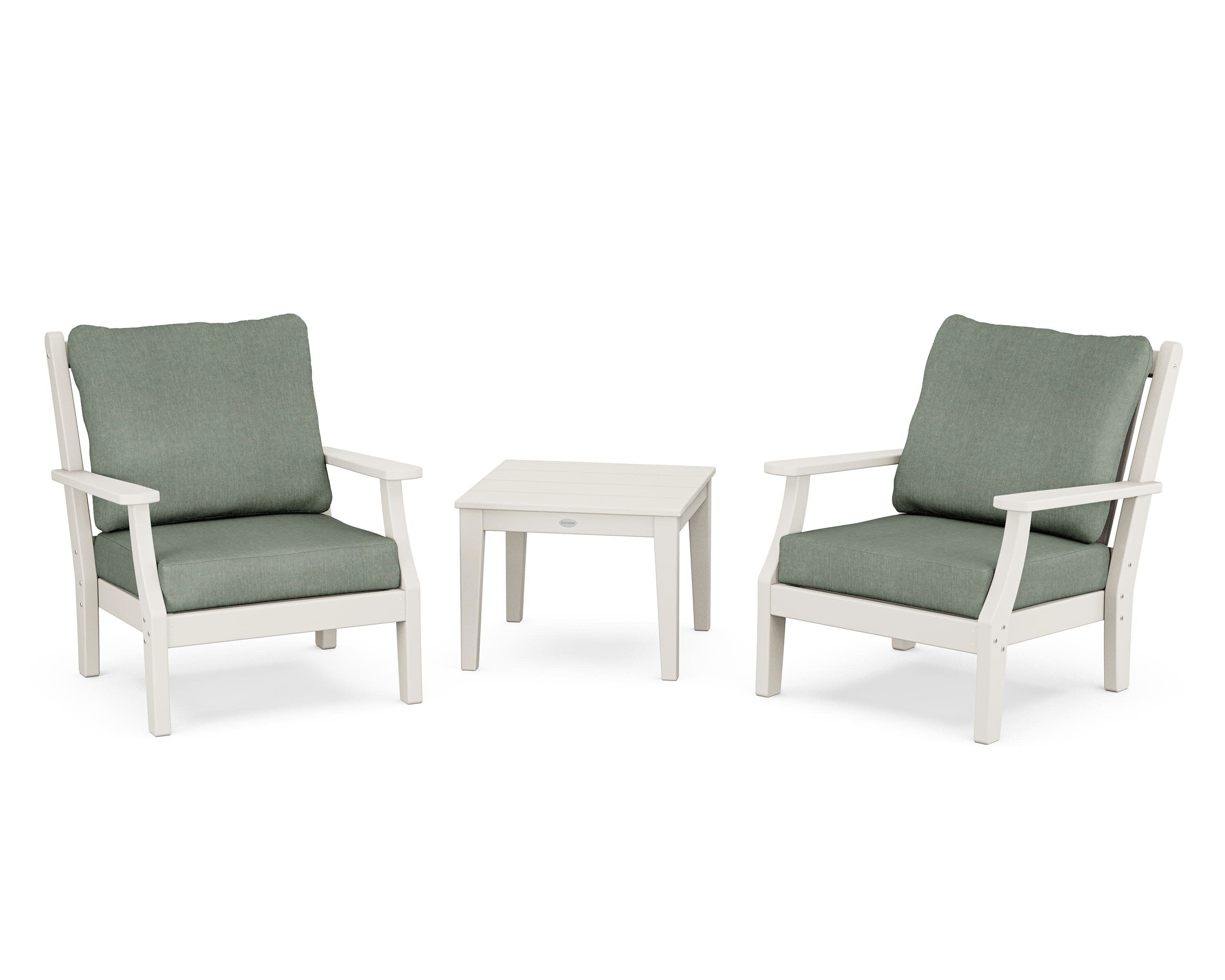 Wovendale 3-Piece Deep Seating Set in Sand / Cast Sage