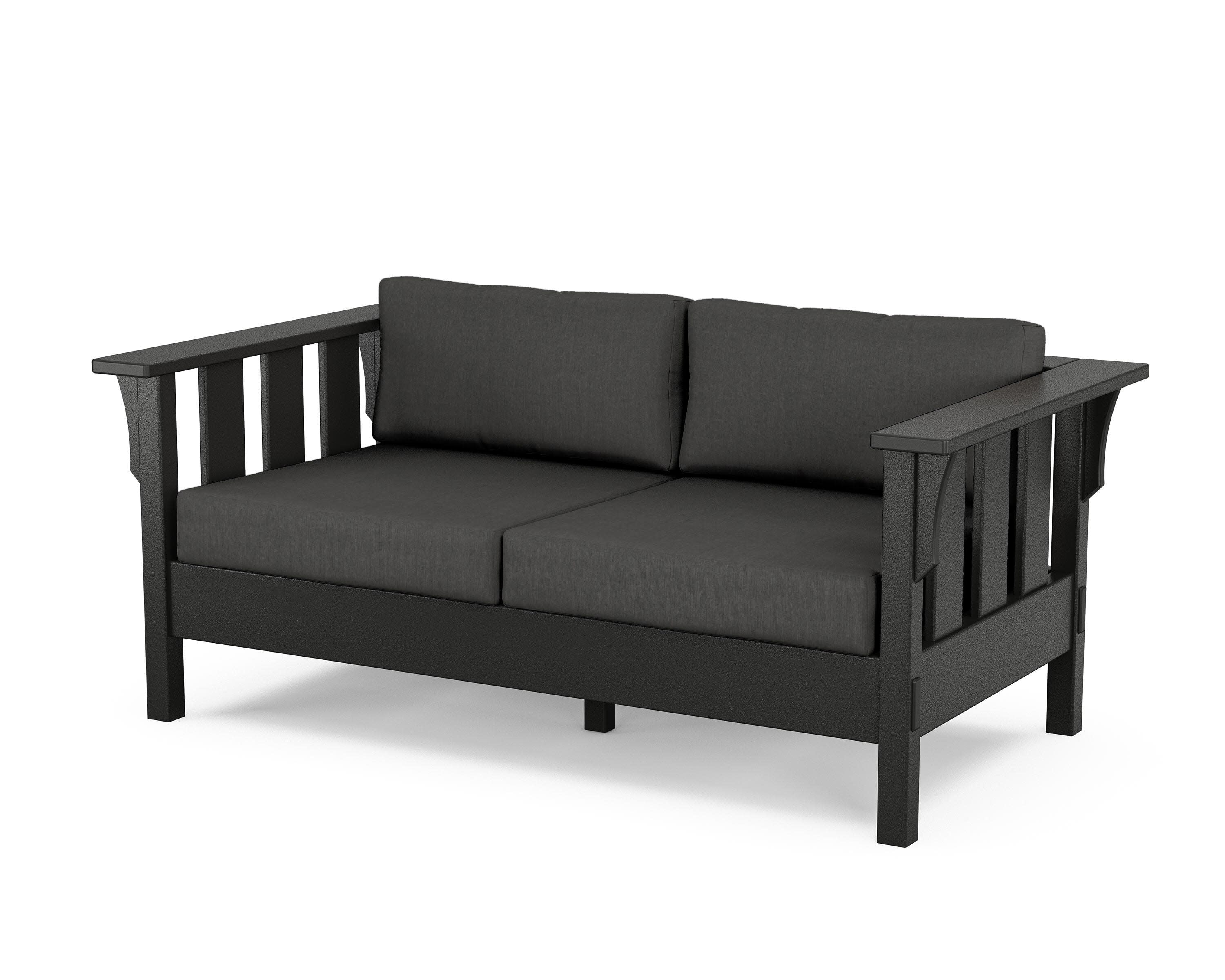 Acadia Deep Seating Loveseat in Black / Spectrum Carbon